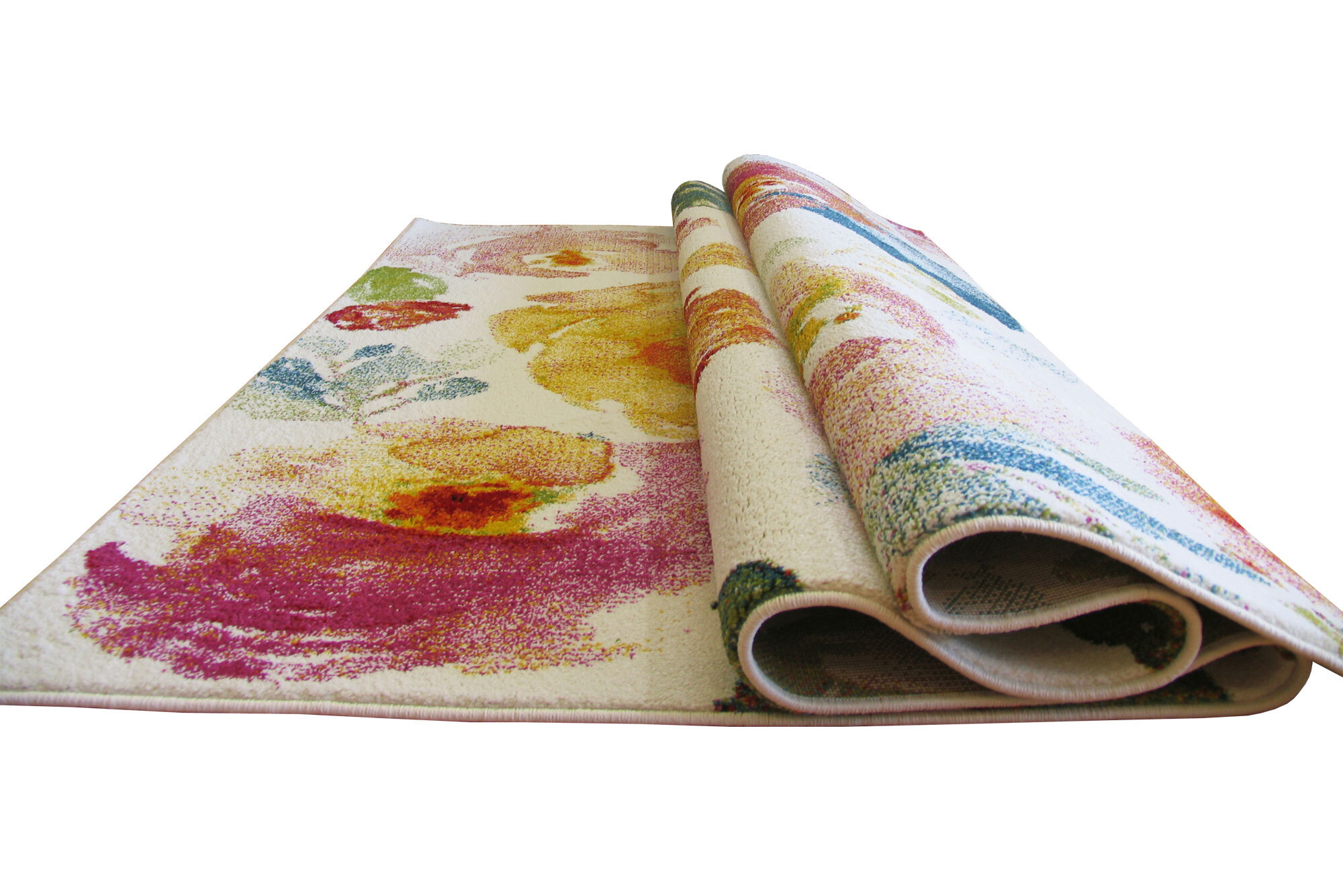 Large View Ellen Watercolor Floral Rug