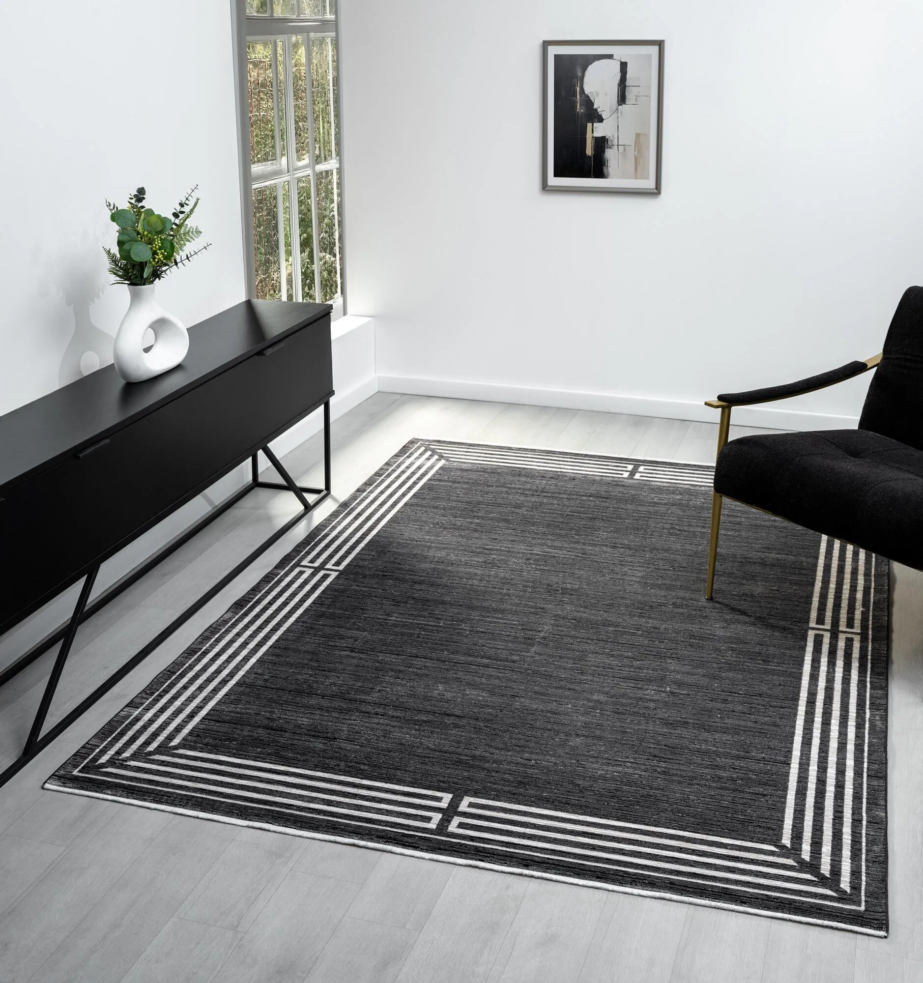 Large View Fendi Plain Border Rug