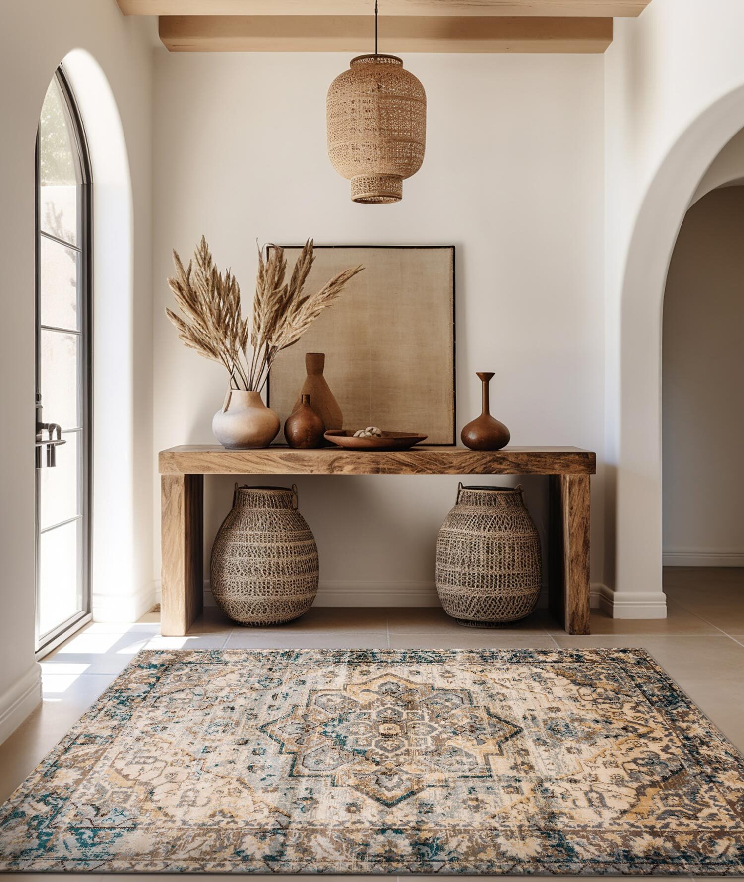 Large View Fred Traditional Medallion Rug