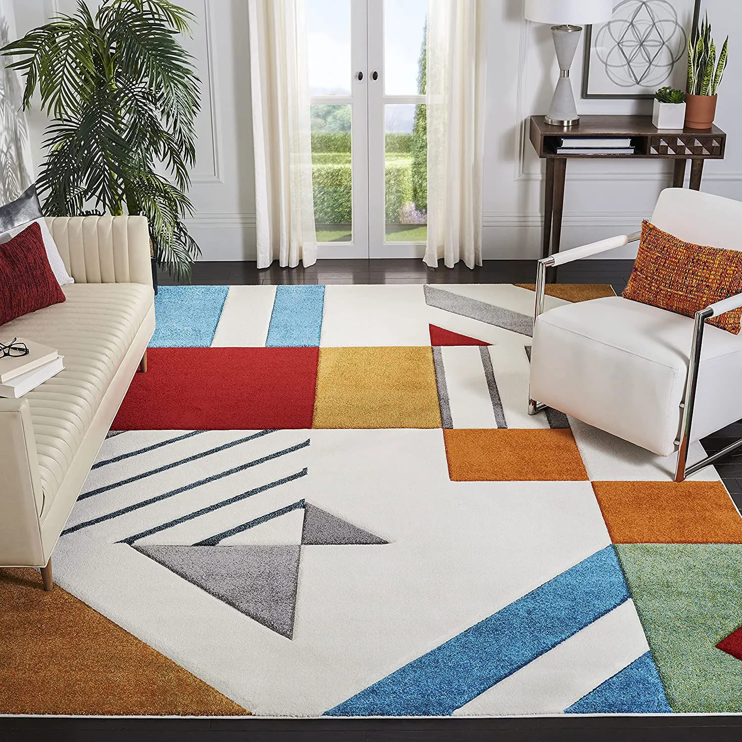Large View Freya Modern Geometric Rug
