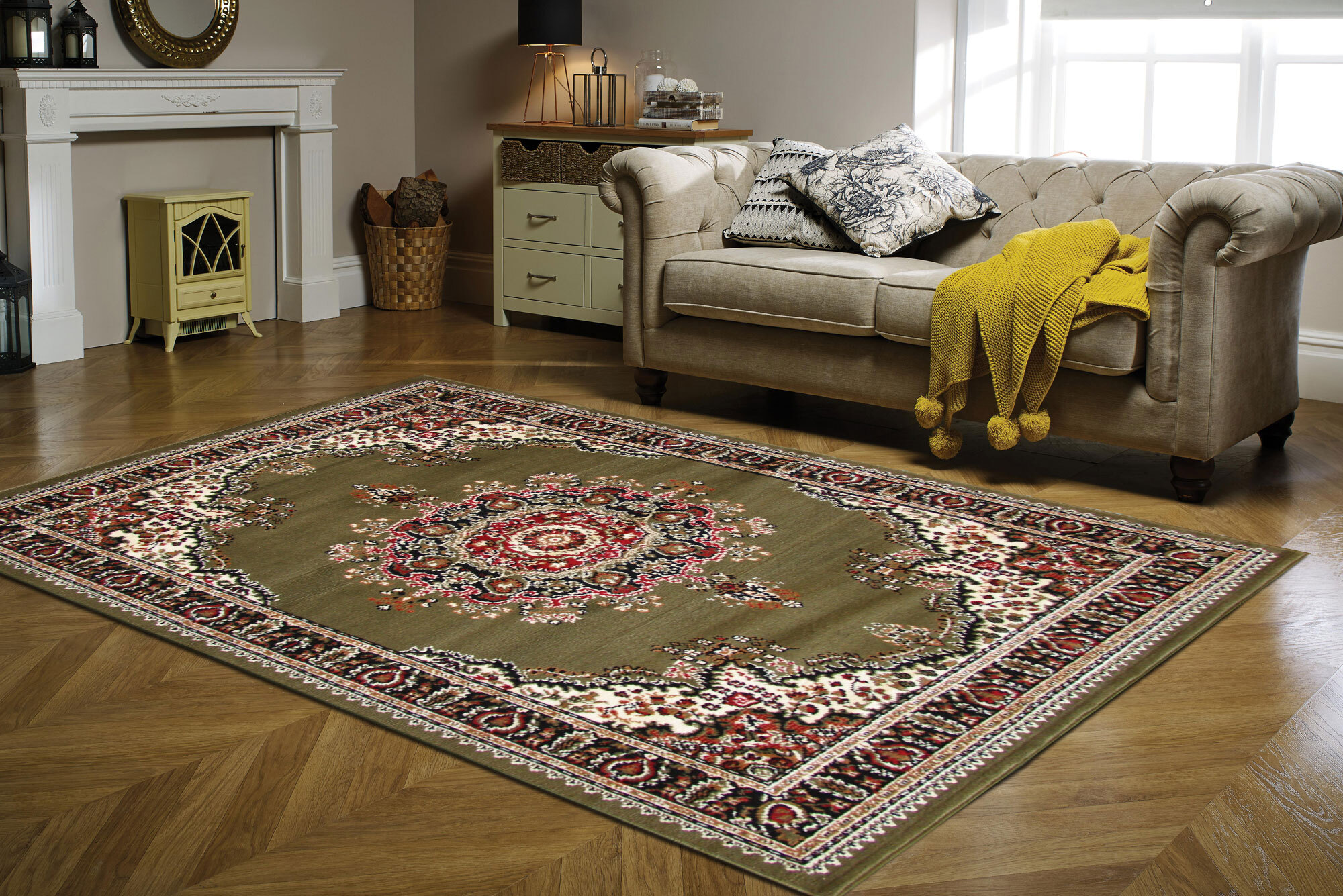 Large View Gil Traditional Medallion Rug