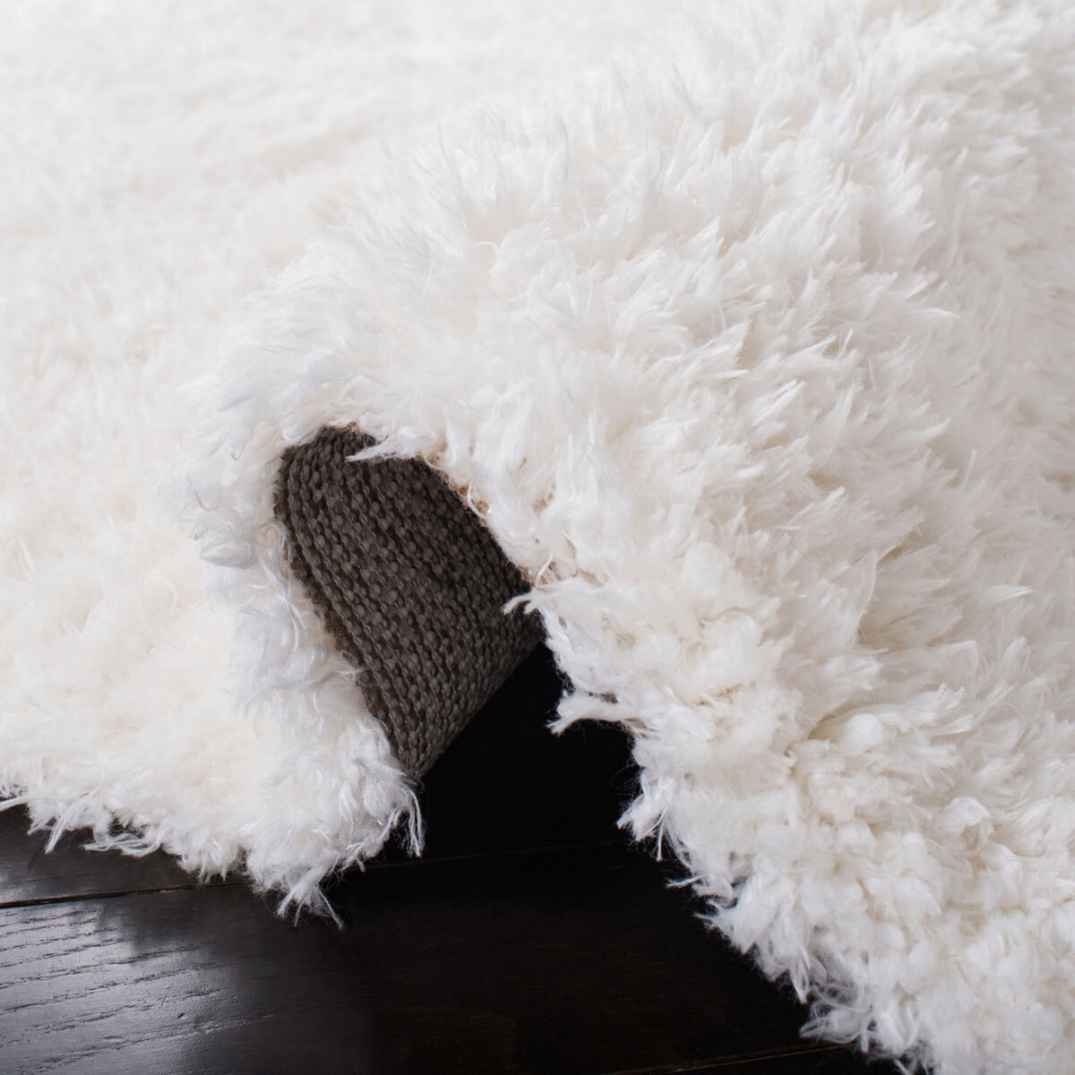Large View Havana Plain Ivory Shaggy Rug