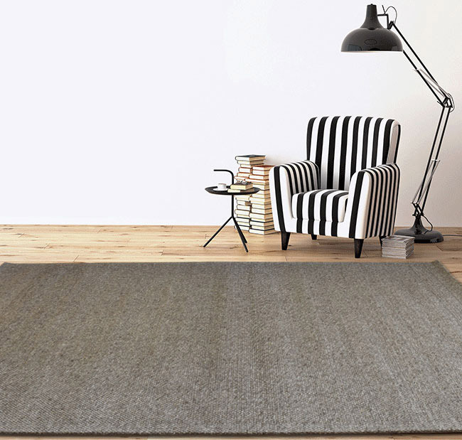 Large View Harper Plain Brown Flatweave Rug