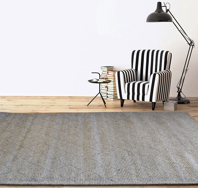 Large View Harper Wool Trellis Pattern Rug