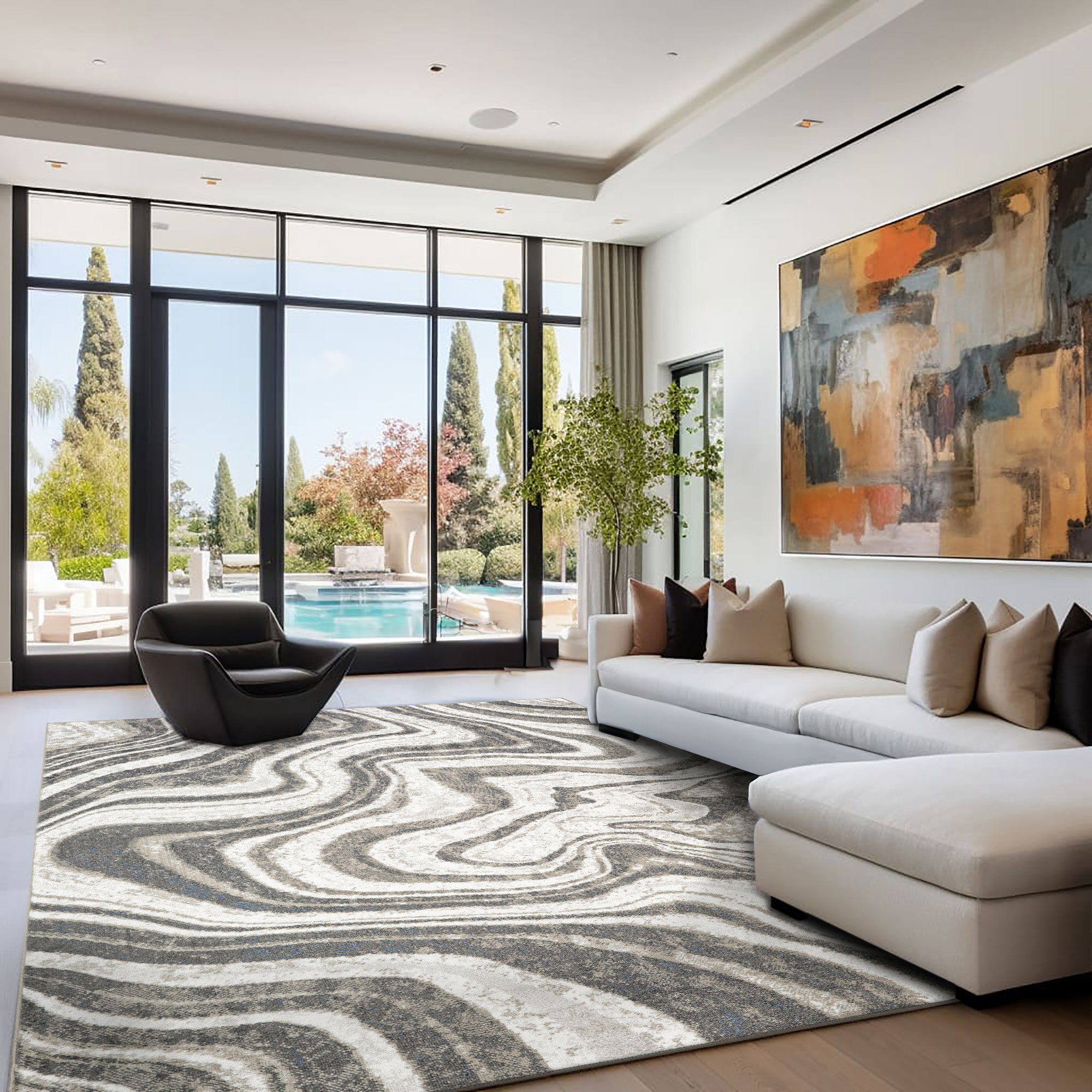 Large View Hebden Modern Abstract Rug