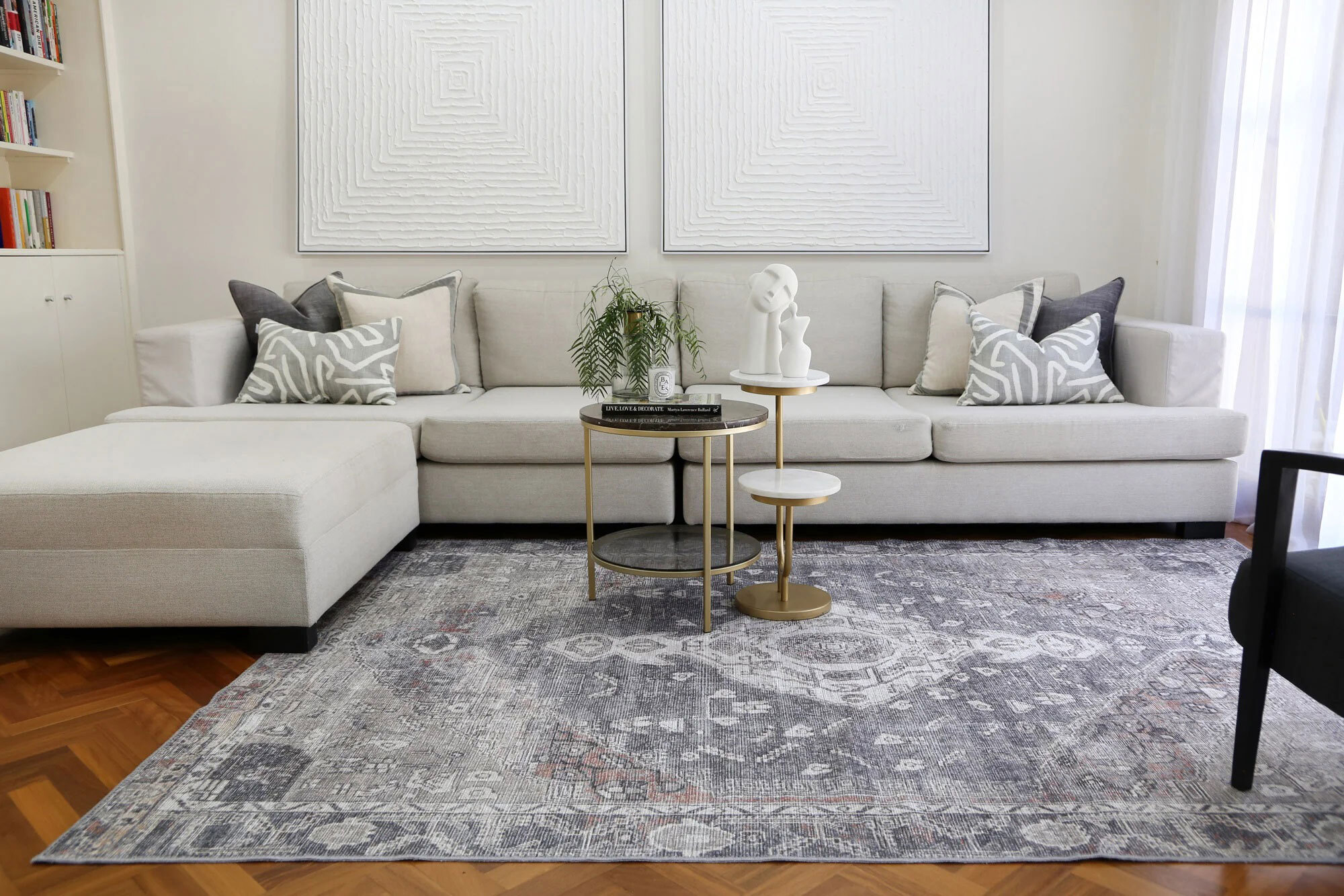 Large View Huxly Machine Washable Rug