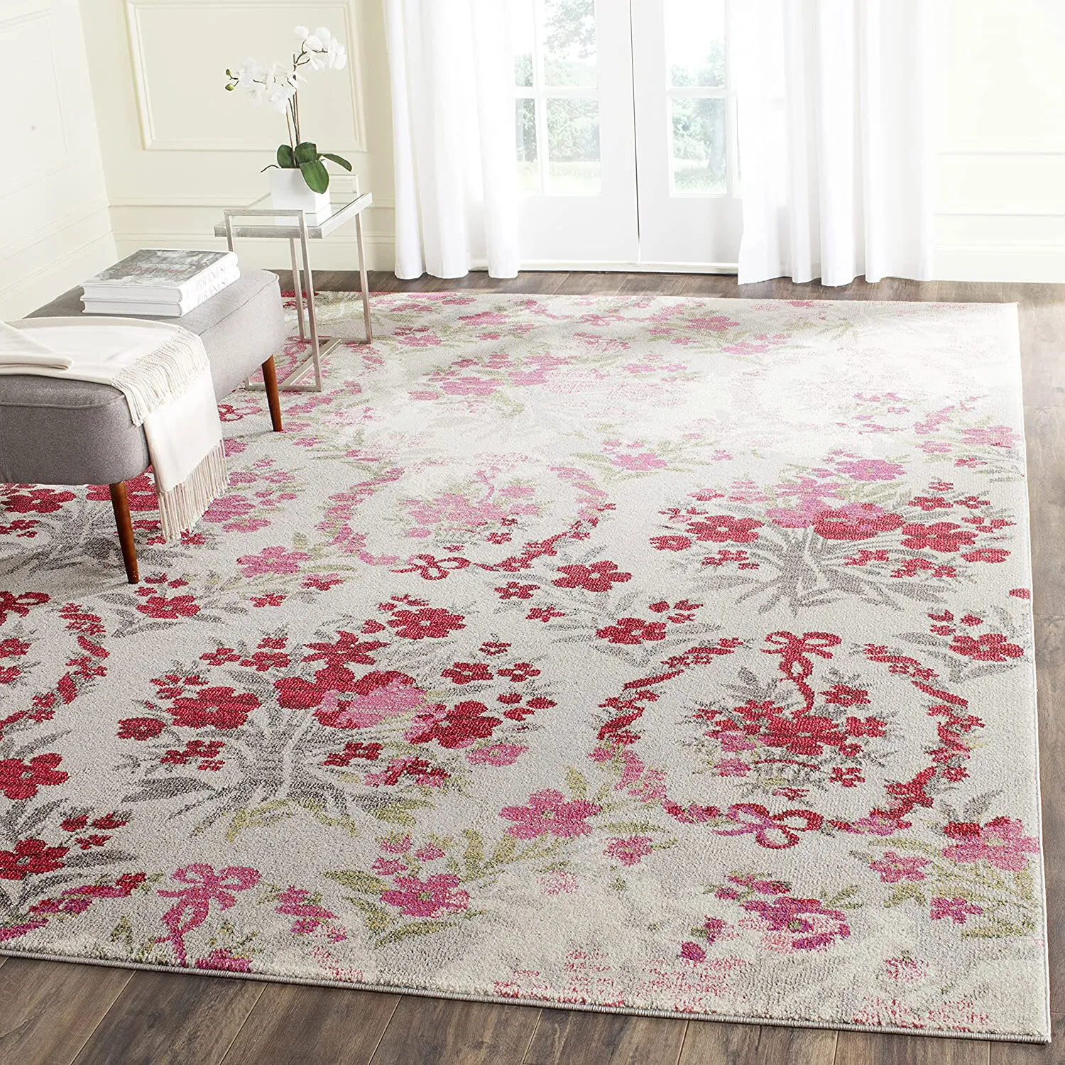 Kara Contemporary Floral Rug