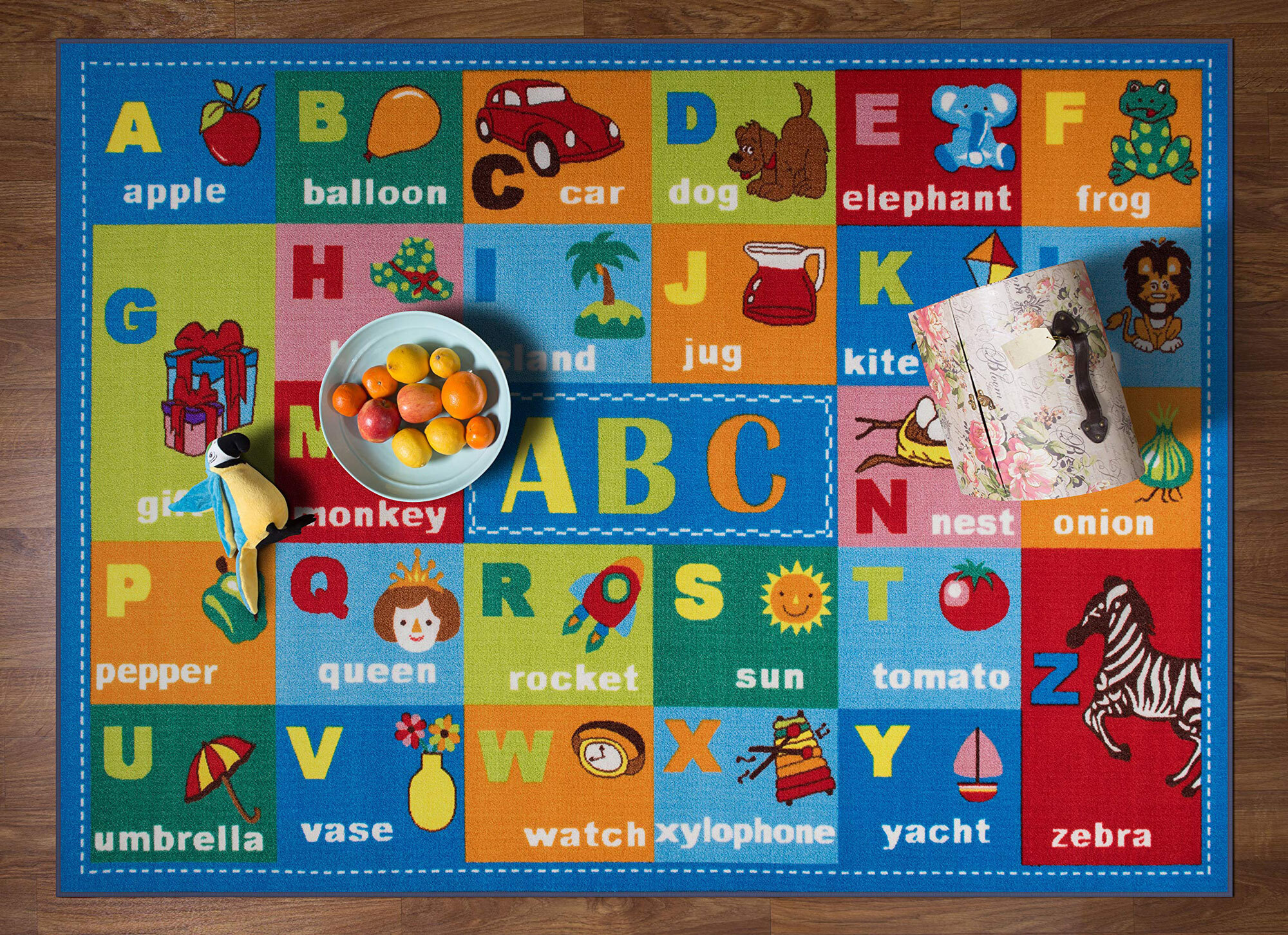 Kids Alphabet Pictures Rug