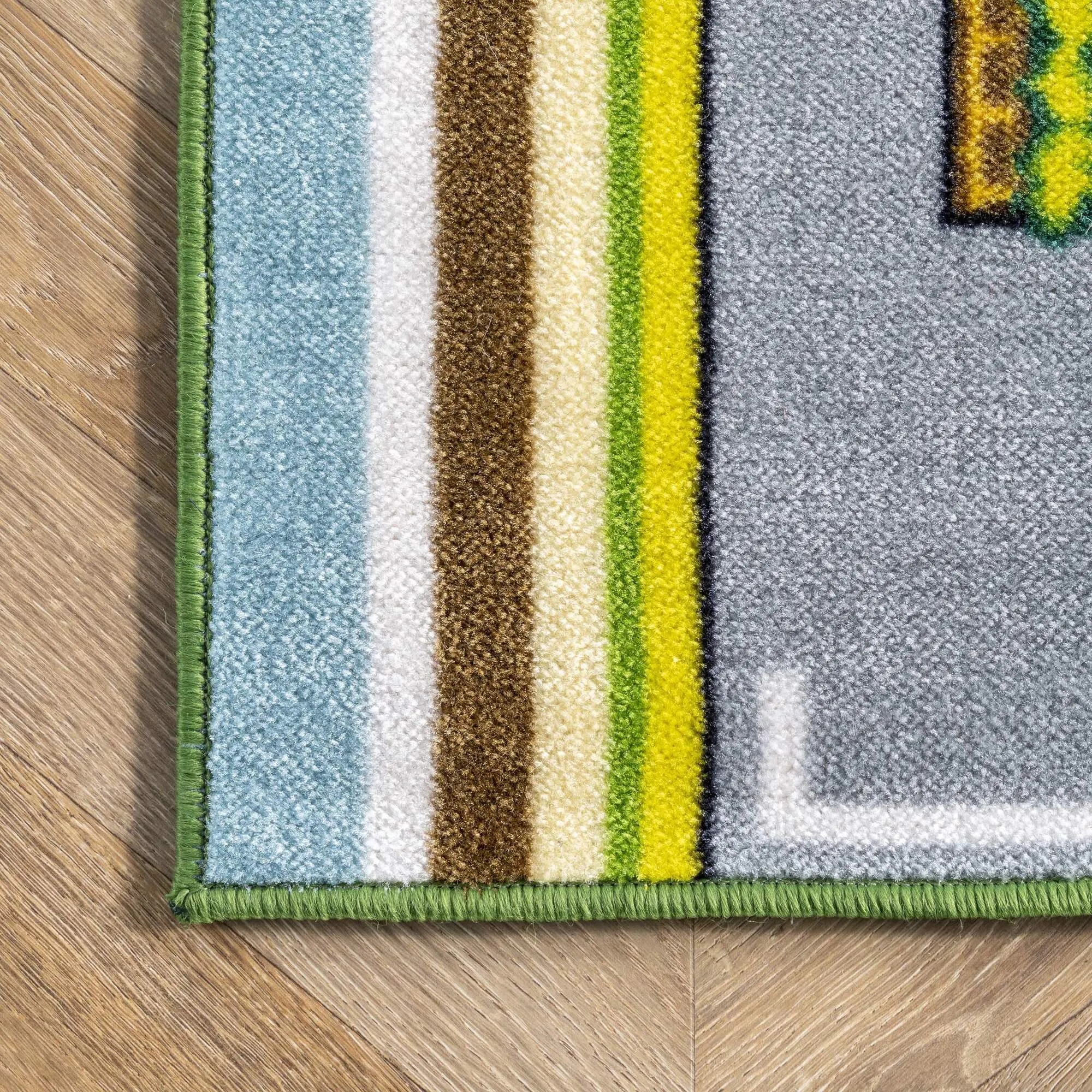 Kids Car Road Town Play Rug