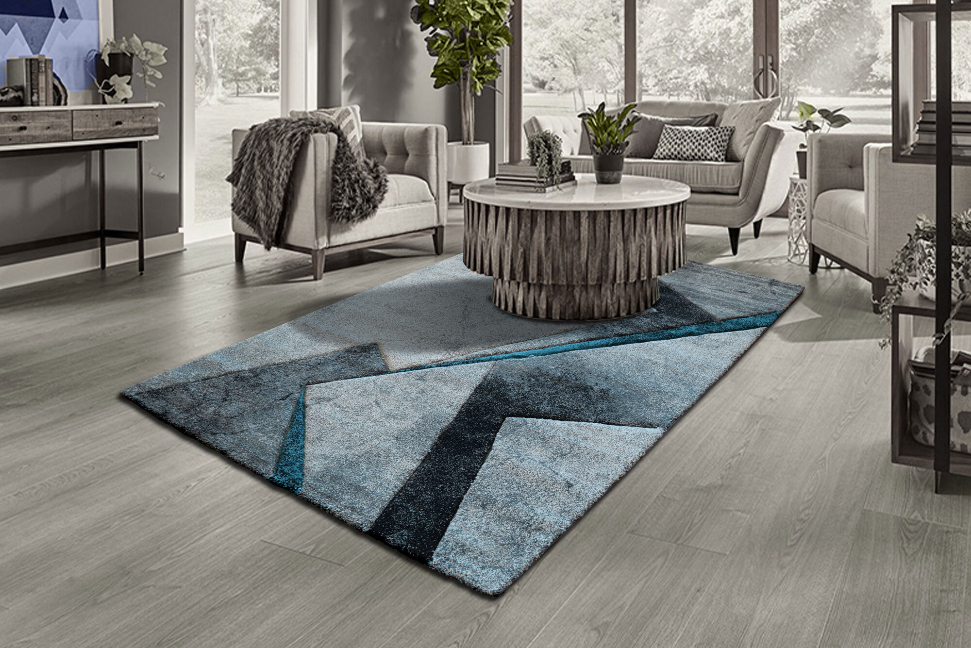 Lucia Carved Modern Abstract Rug