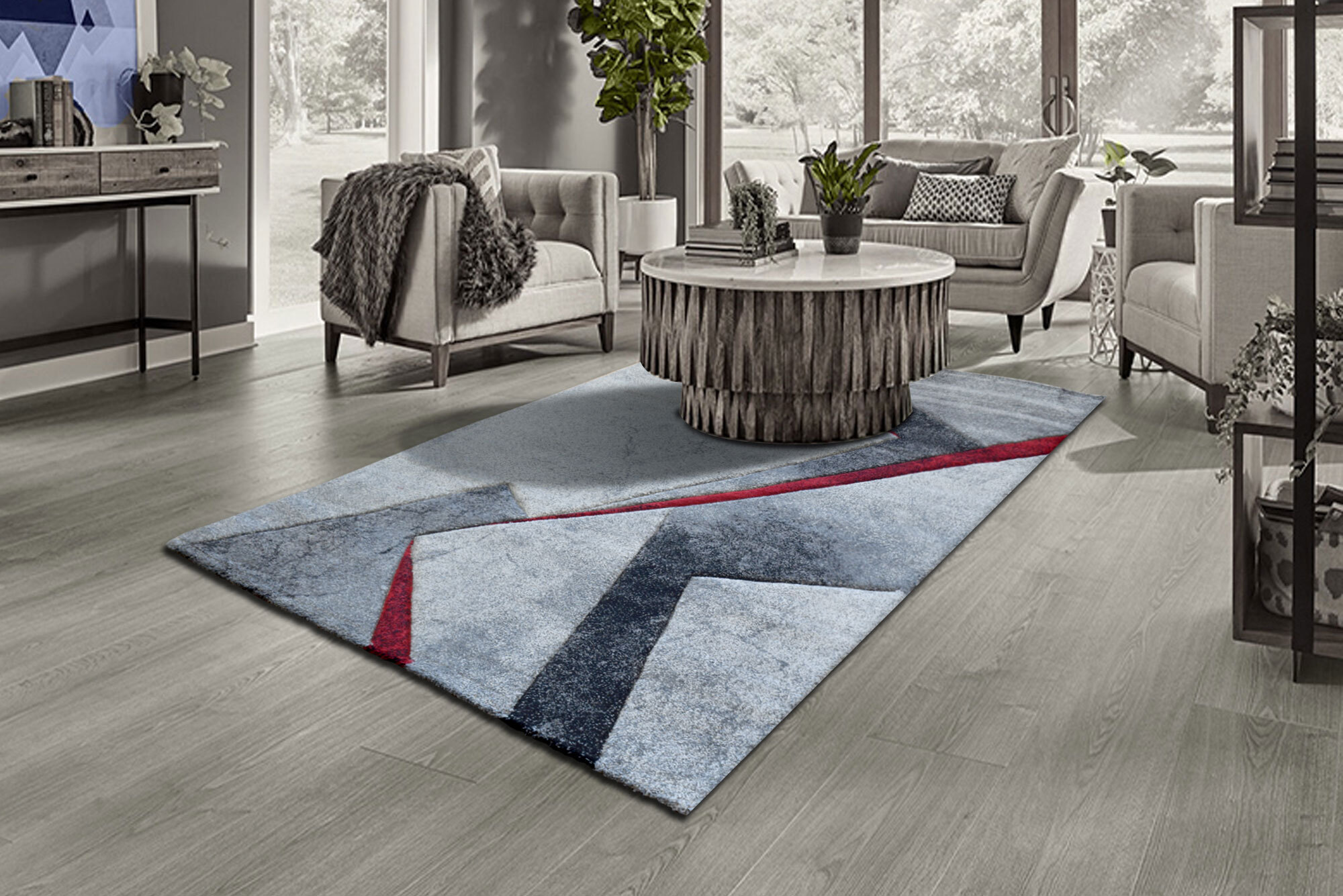 Lucia Modern Carved Abstract Rug