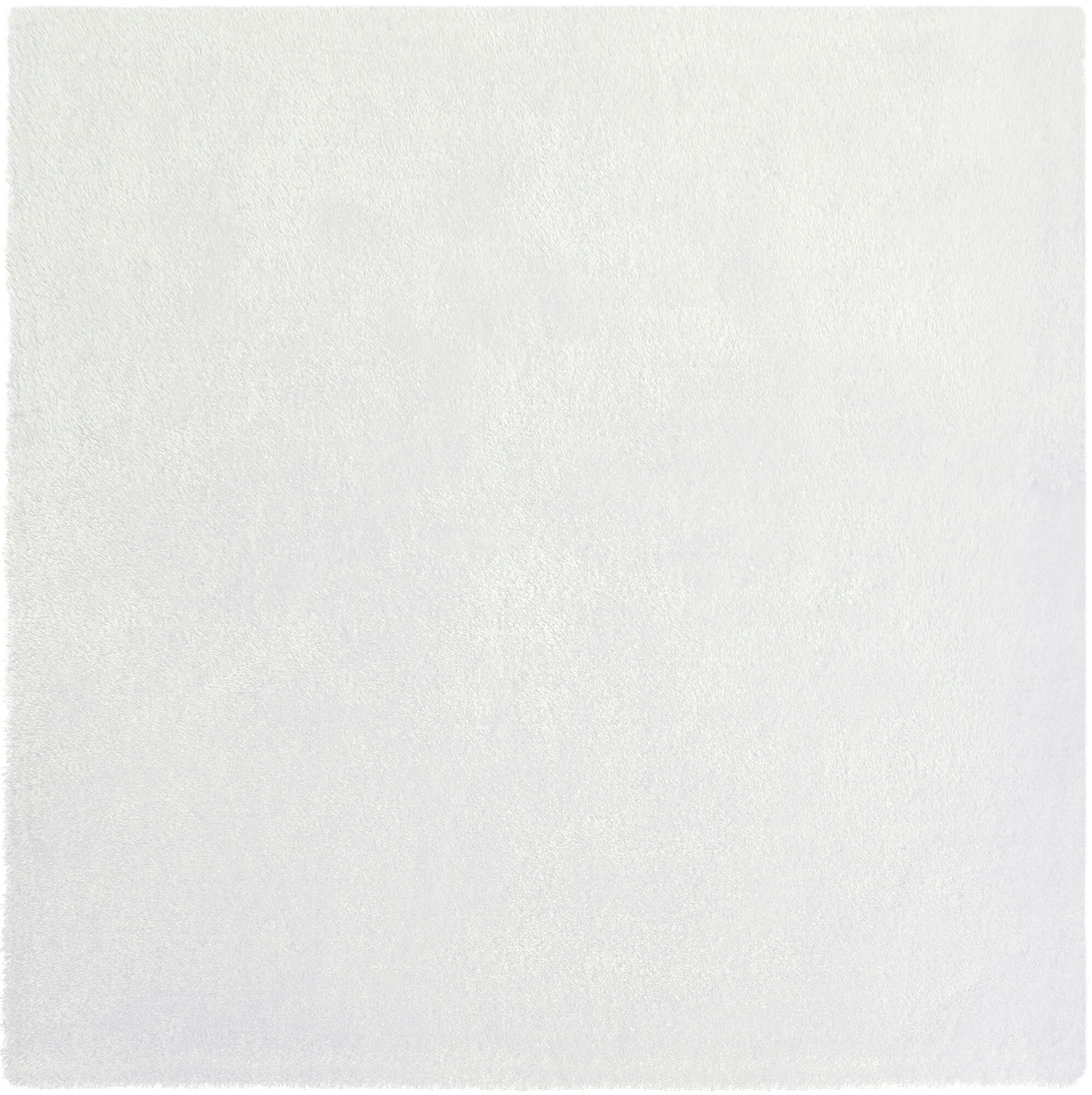 Large View Luxe Plain Ivory Shaggy Rug