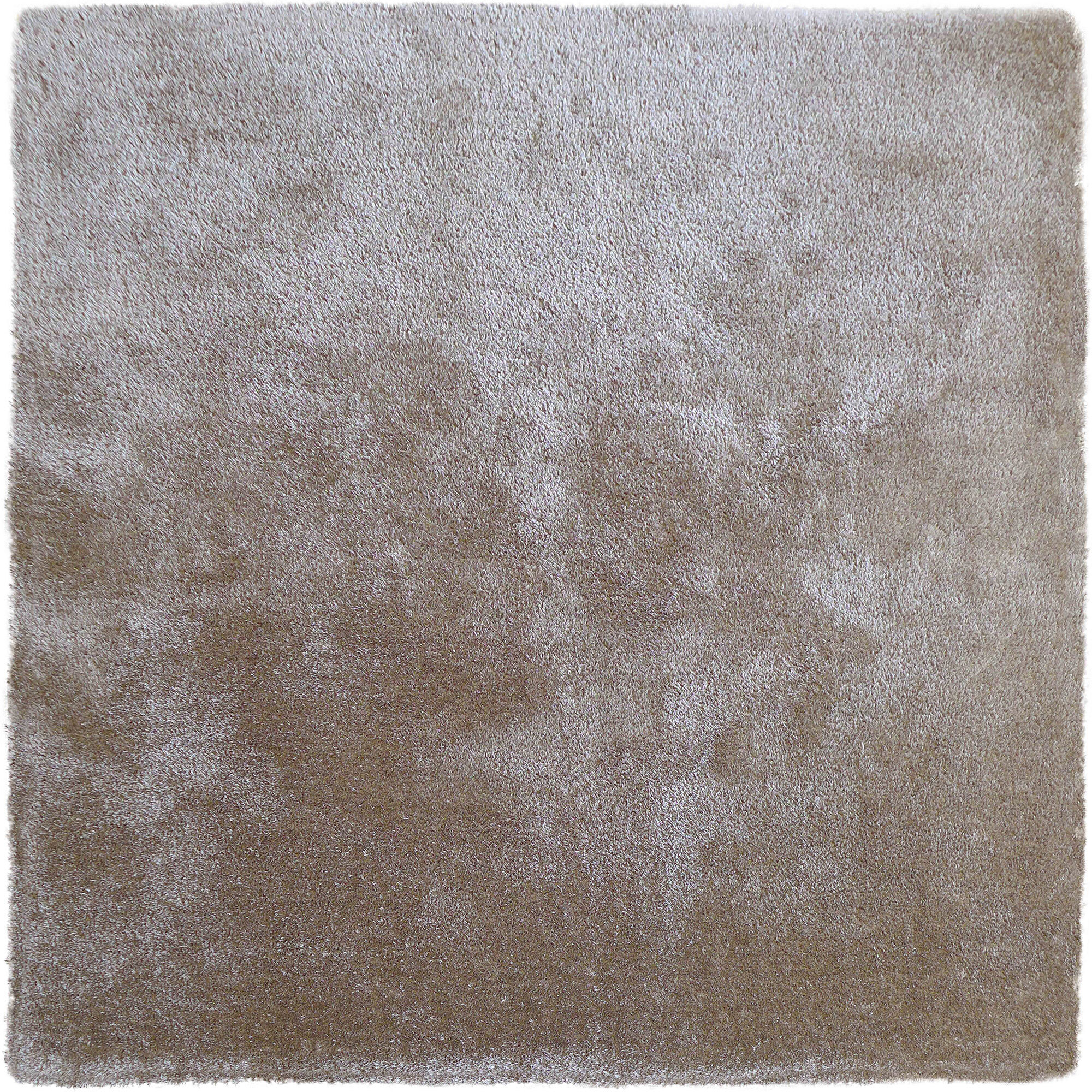 Large View Luxe Plain Brown Shaggy Rug