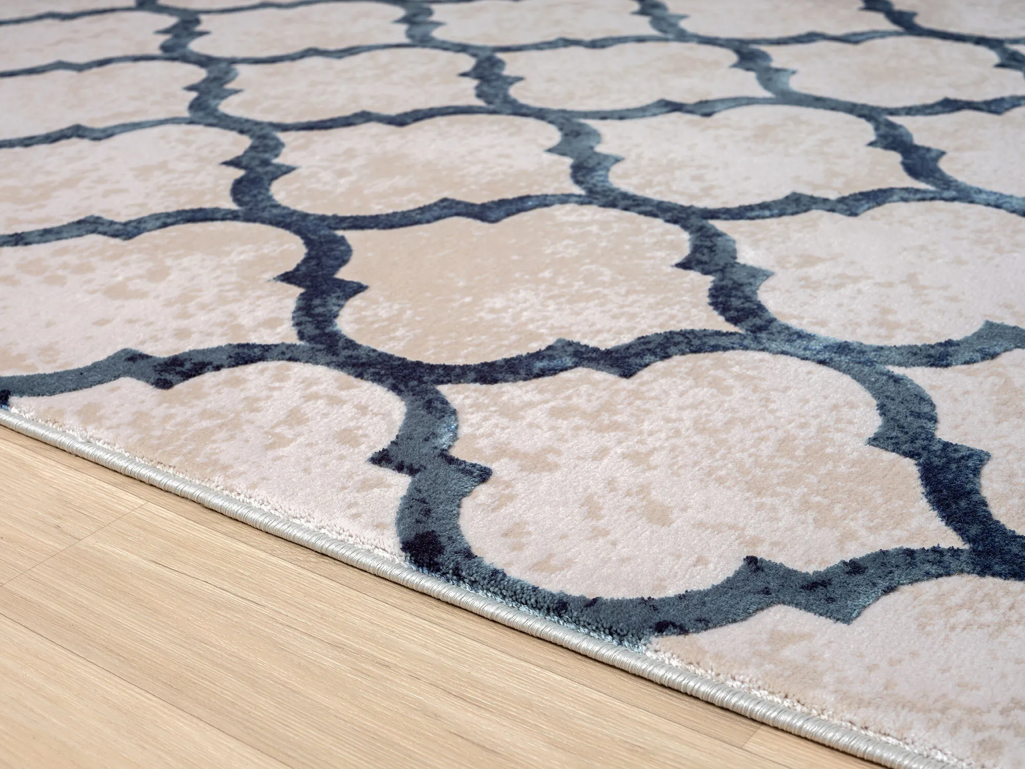 Large View Loren Blue Moroccan Trellis Rug