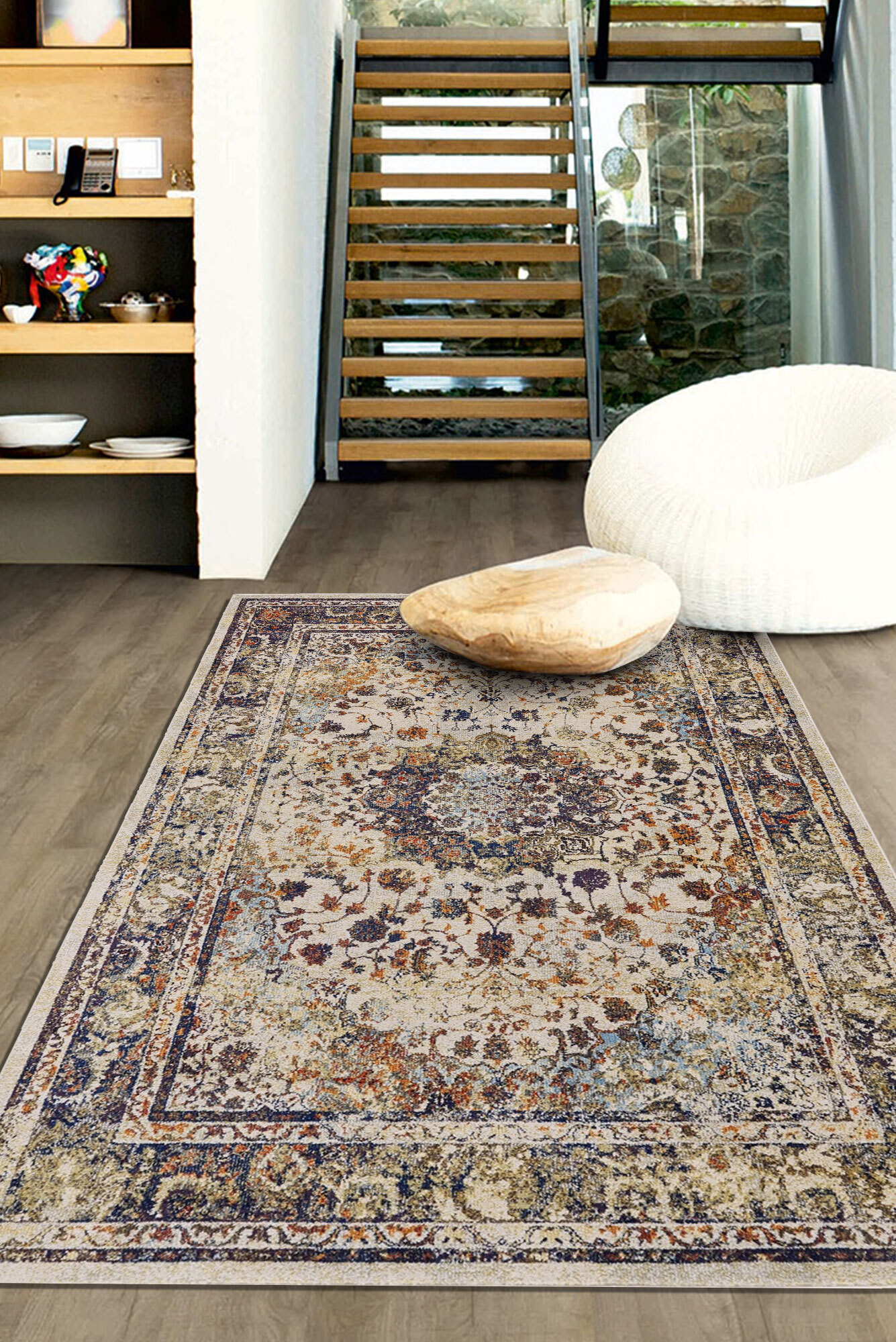 Large View Lester Classic Overdyed Floral Rug
