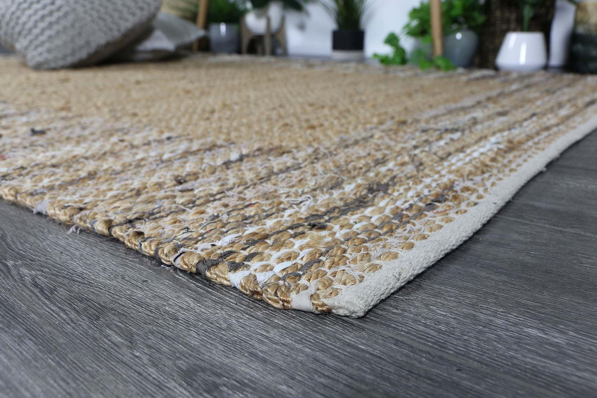 Massimo Beige Hand Woven Rug