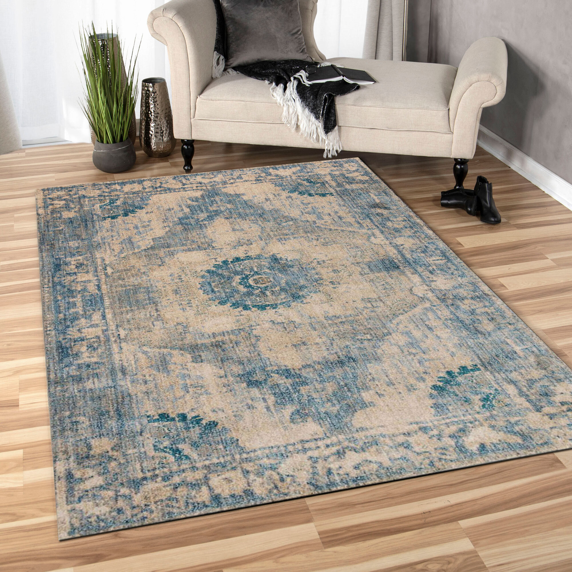 Large View Melanie Traditional Overdyed Rug