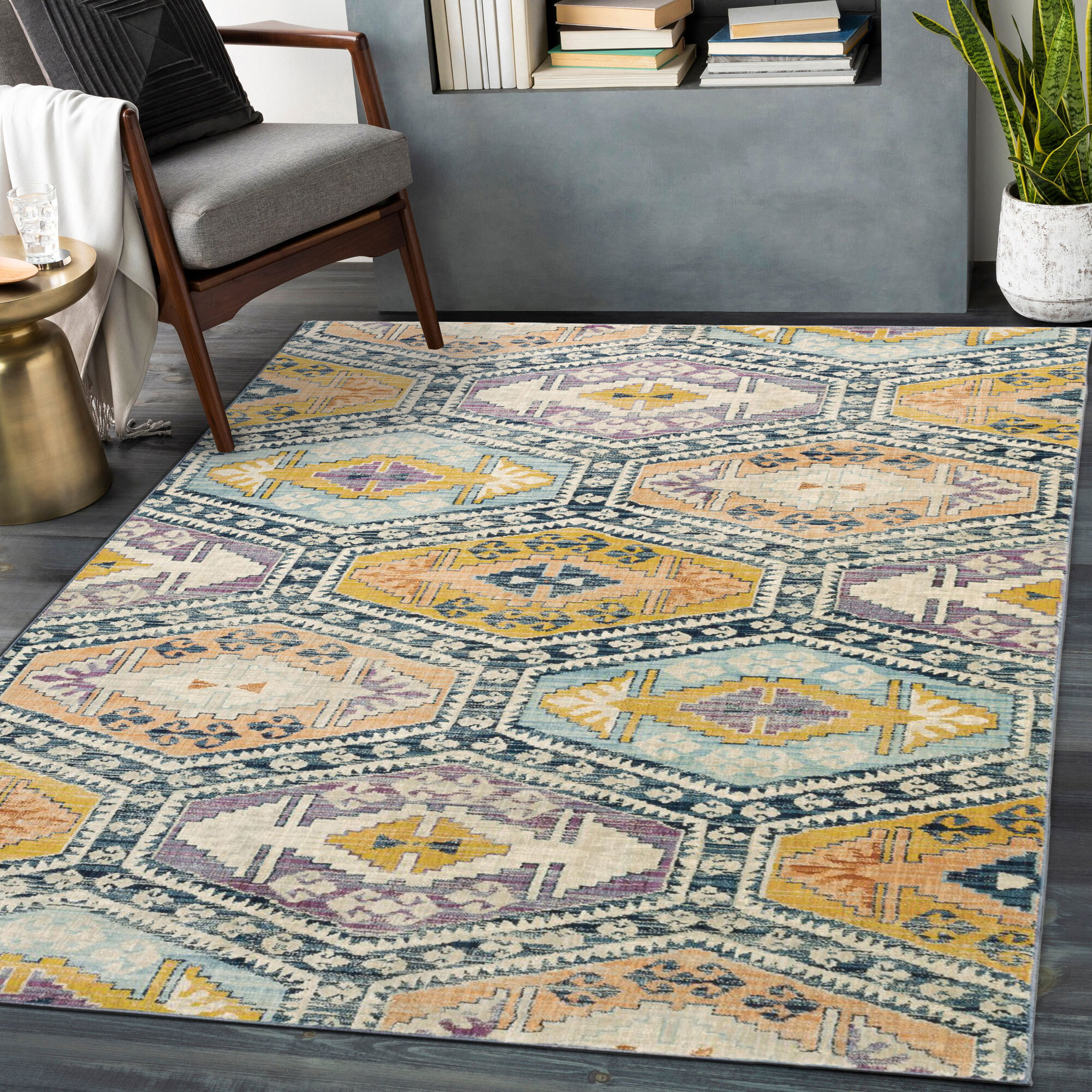 Myla Traditional Geometric Rug