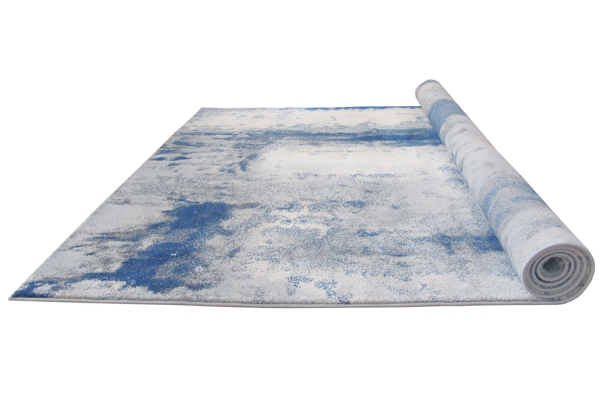 Large View Messi Blue Abstract Monet Rug
