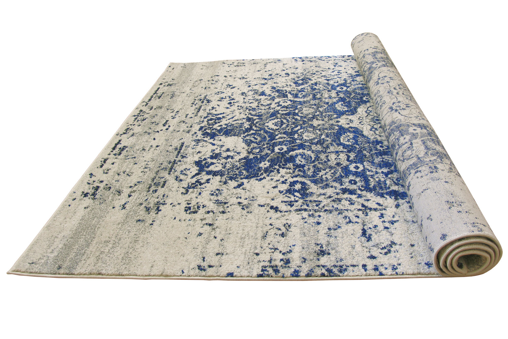 Large View Messi Blue Classic Overdyed Rug