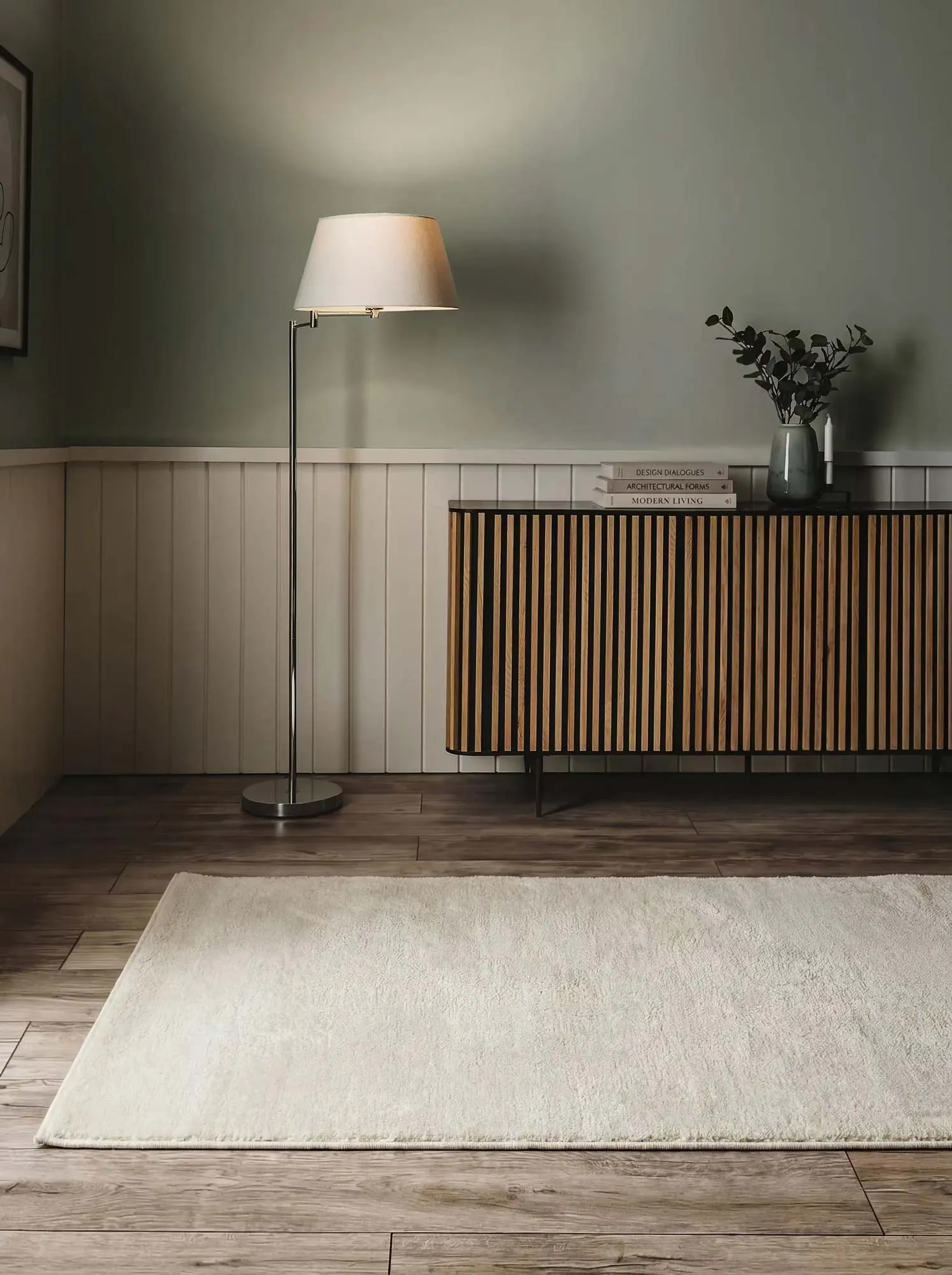 Mojito Plain White Shaggy Rug