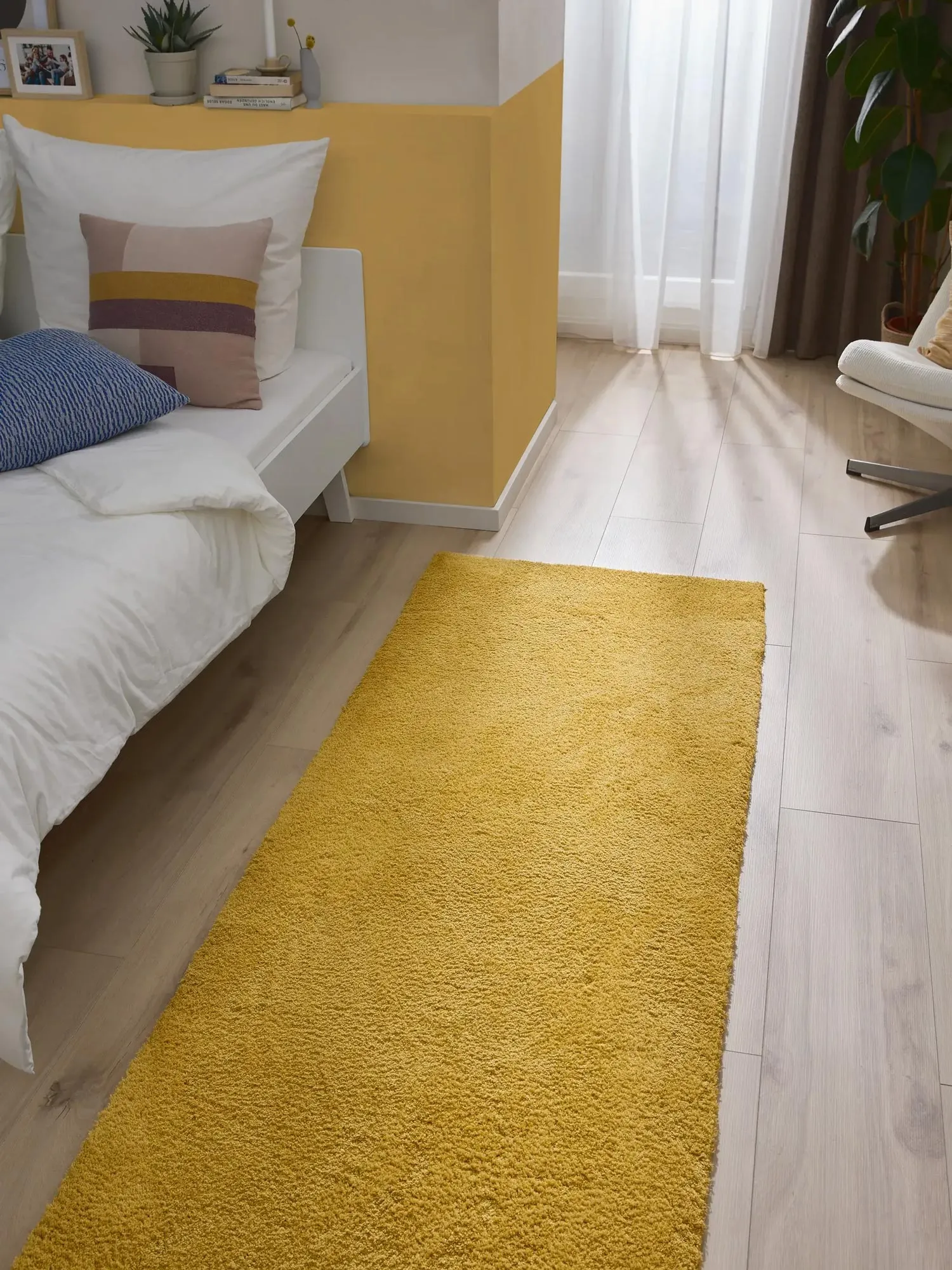 Mojito Plain Yellow Shaggy Rug