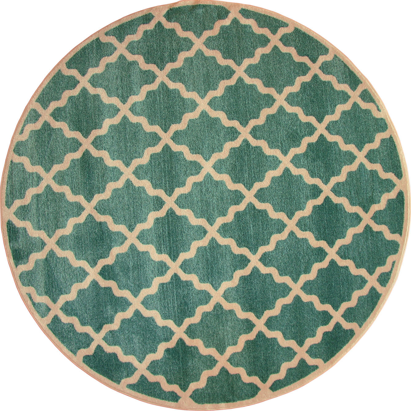 Messi Aqua Moroccan Trellis  Rug