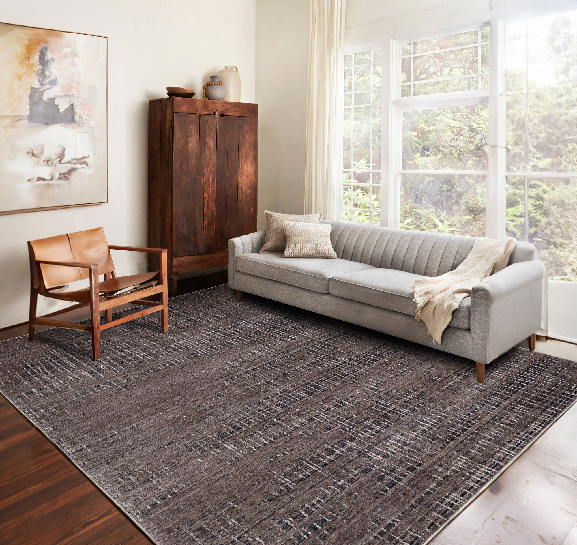 Nadia Contemporary Striped Rug