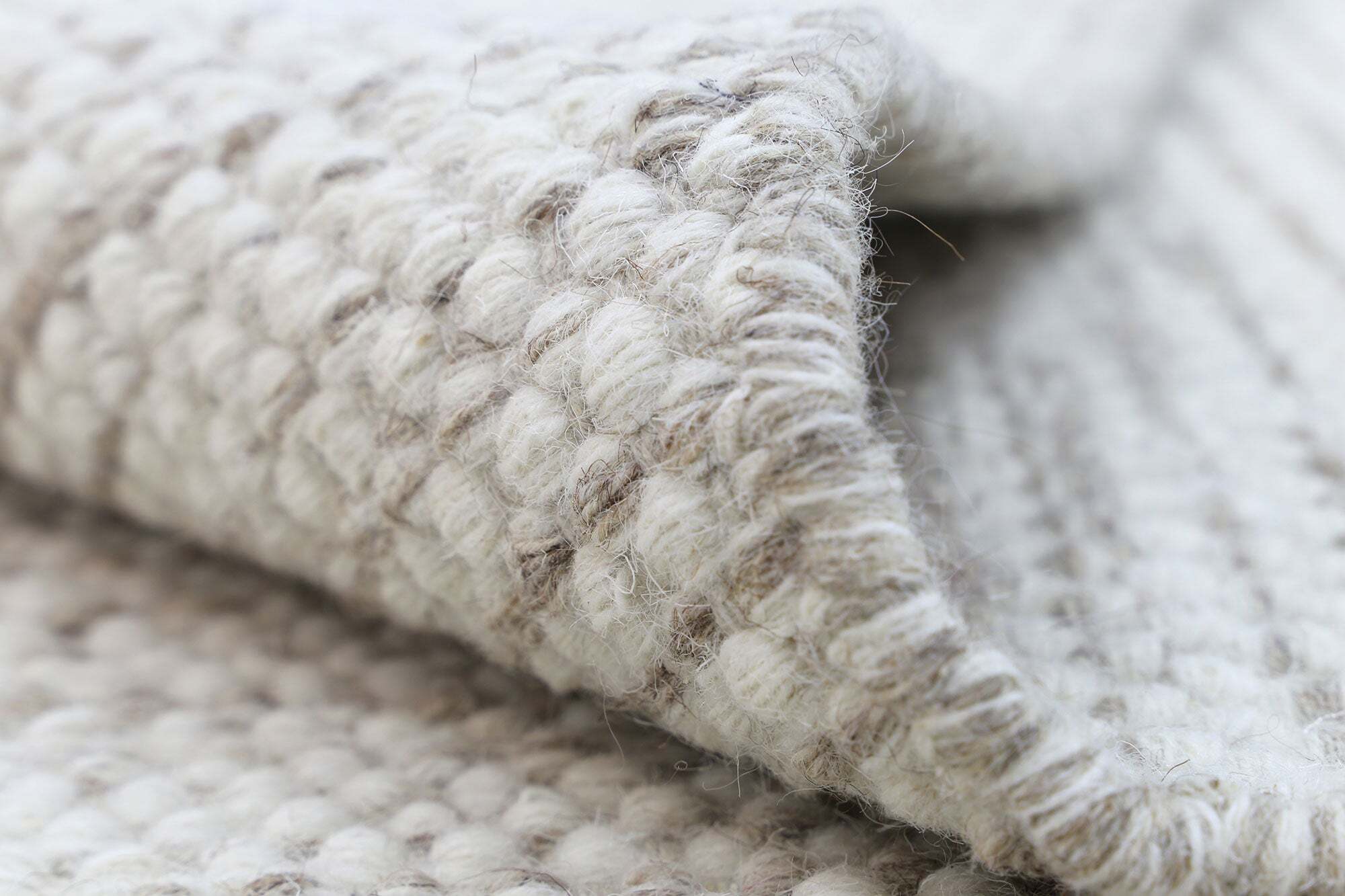 Natura Beige Wool Flatweave Rug