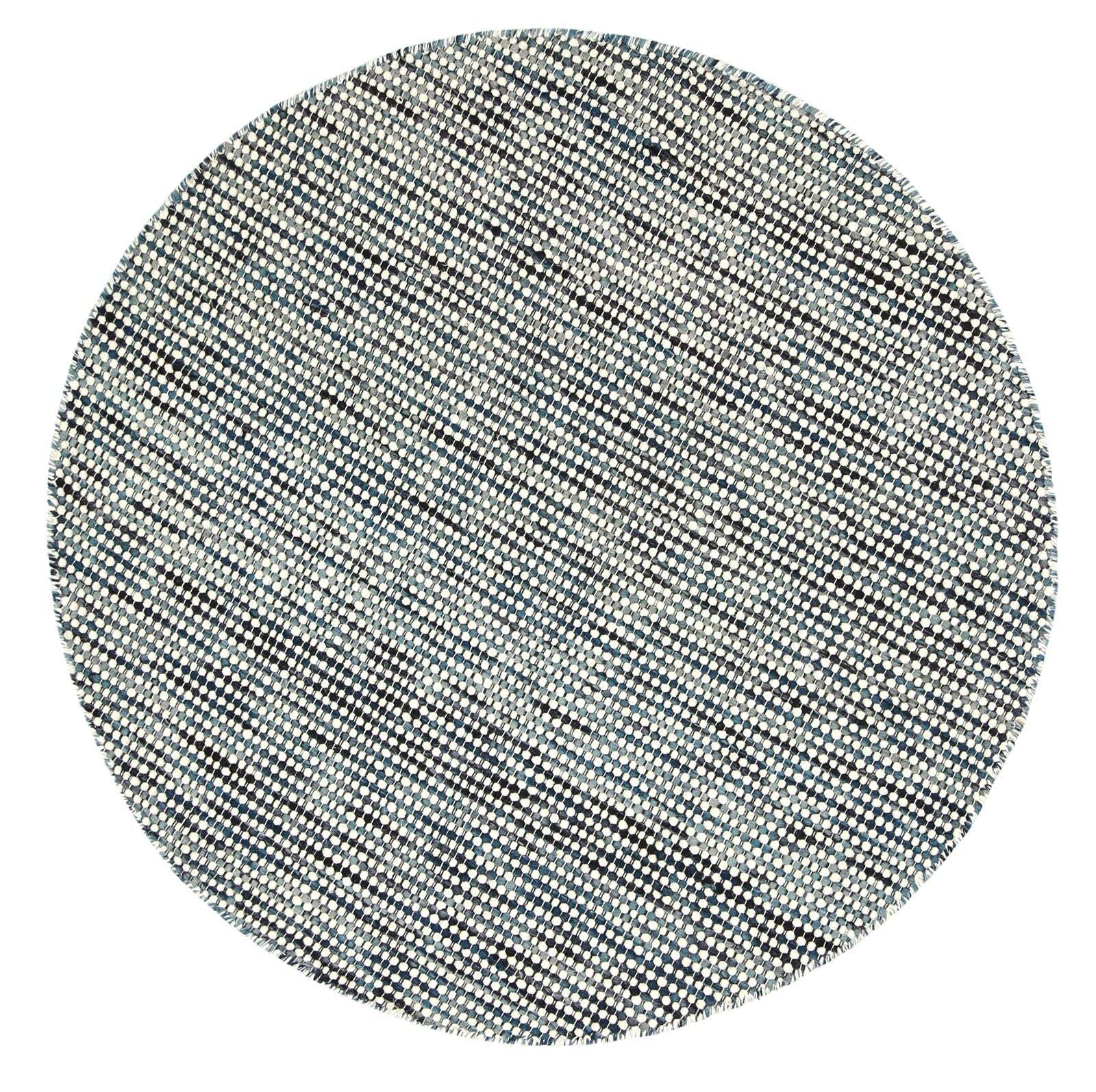 Natura Teal Wool Flatweave Rug