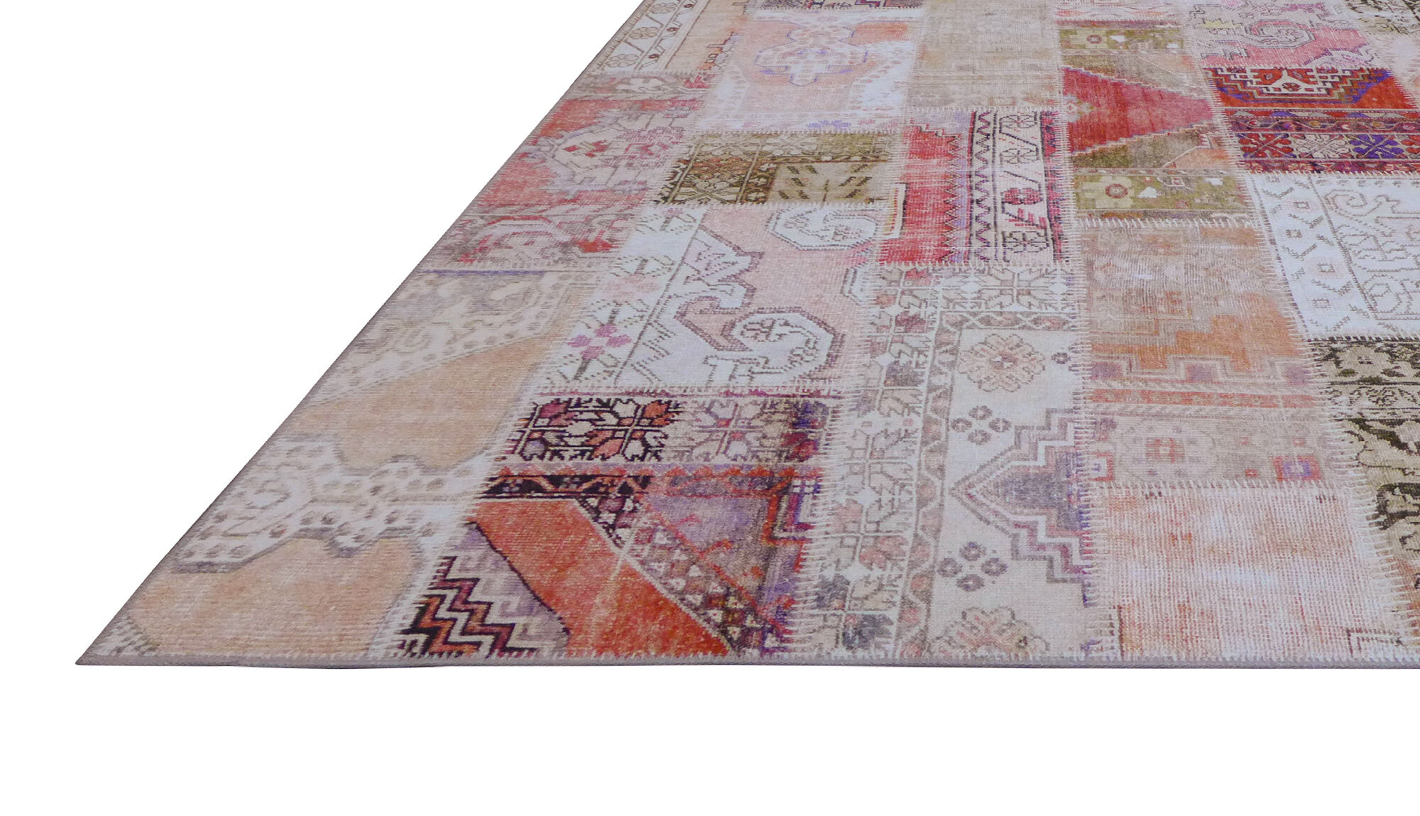 Large View Noble Traditional Patchwork Rug