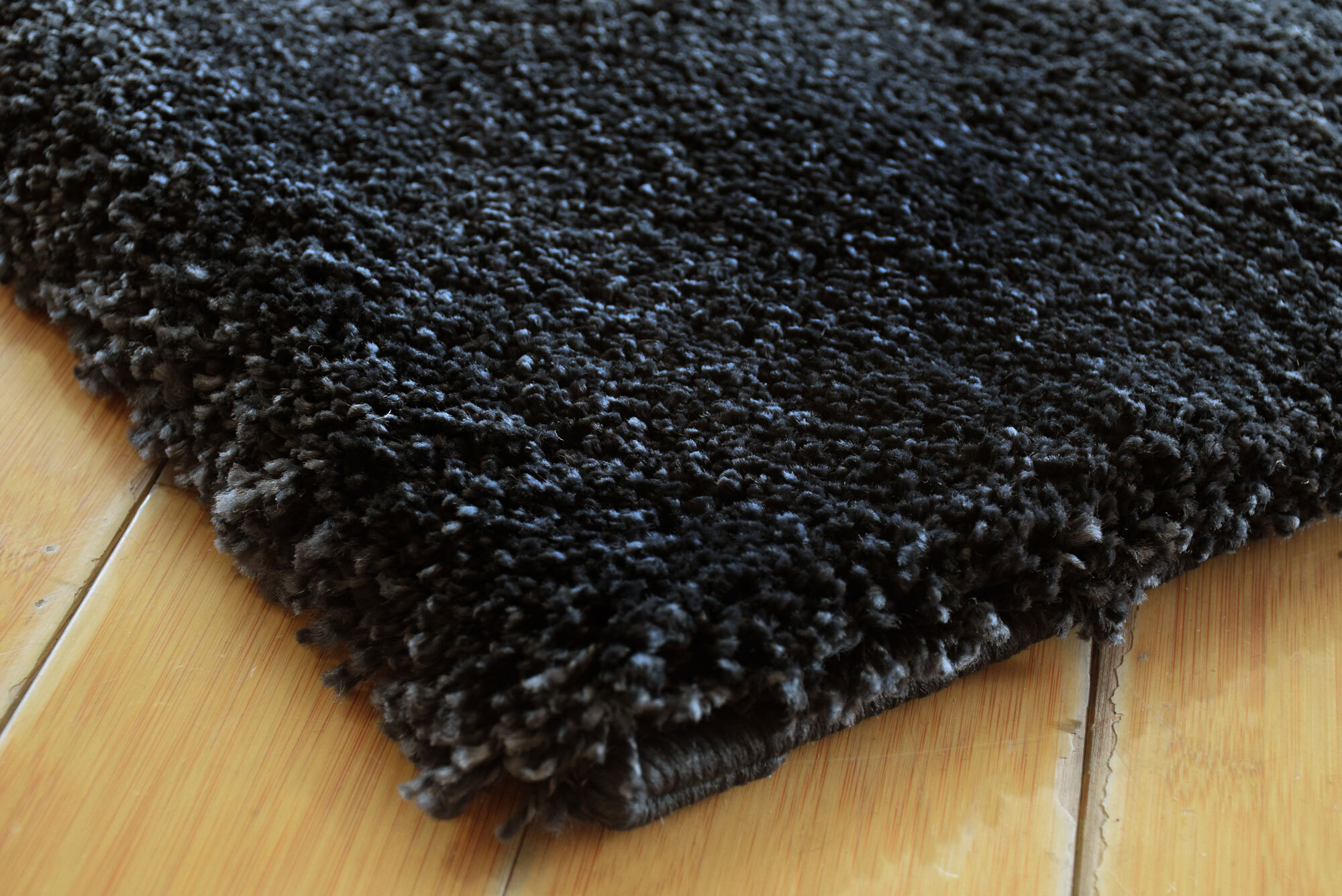 Posh Modern Plain Black Rug