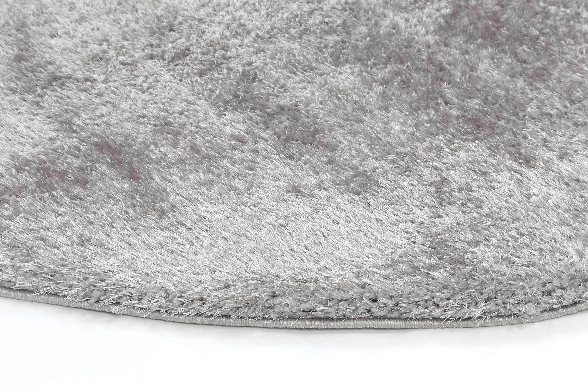 Large View Palace Plain Light Grey Shaggy Rug