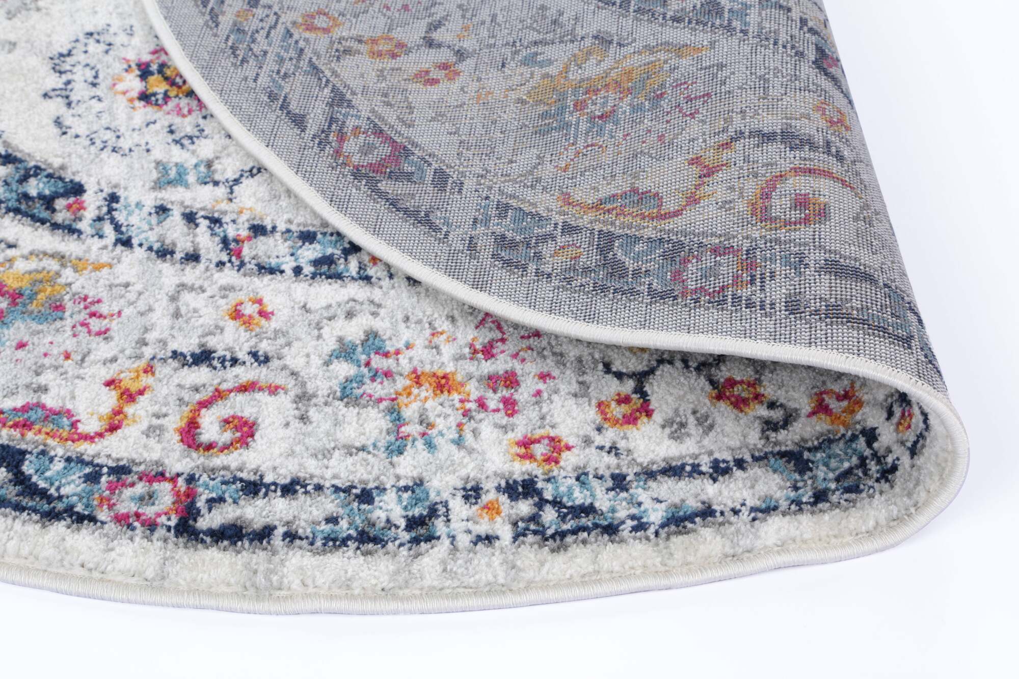 Large View Peri Transitional Floral Border Rug