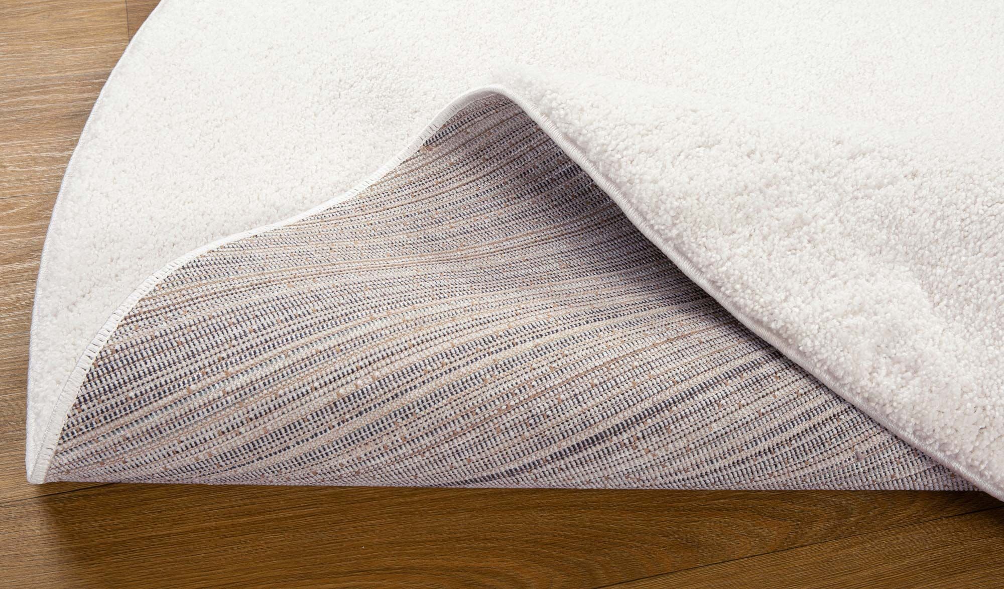 Large View Plush Plain White Rug