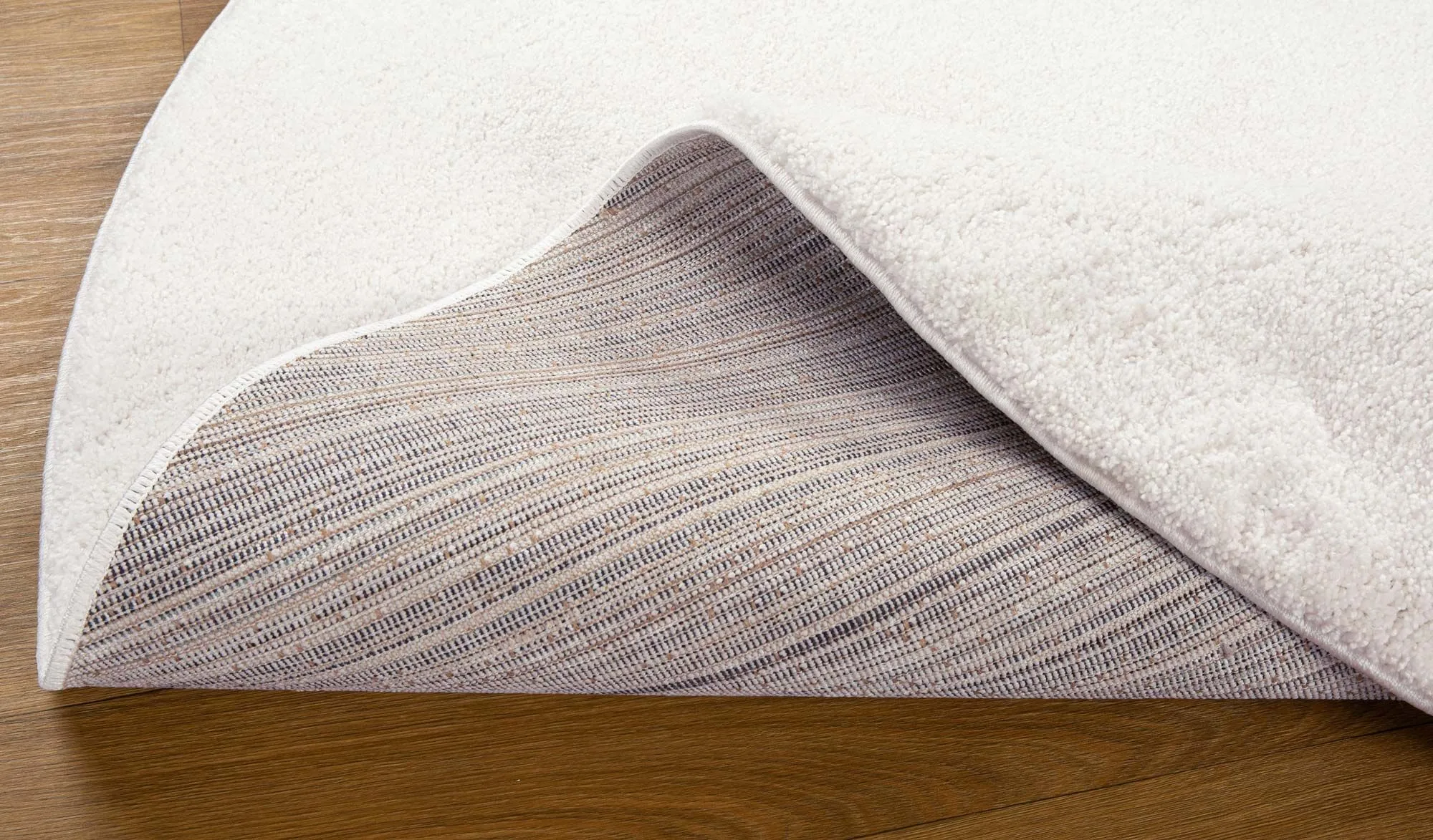 Large View Plush Plain White Rug