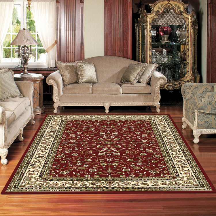 Preston Red Traditional Floral Rug