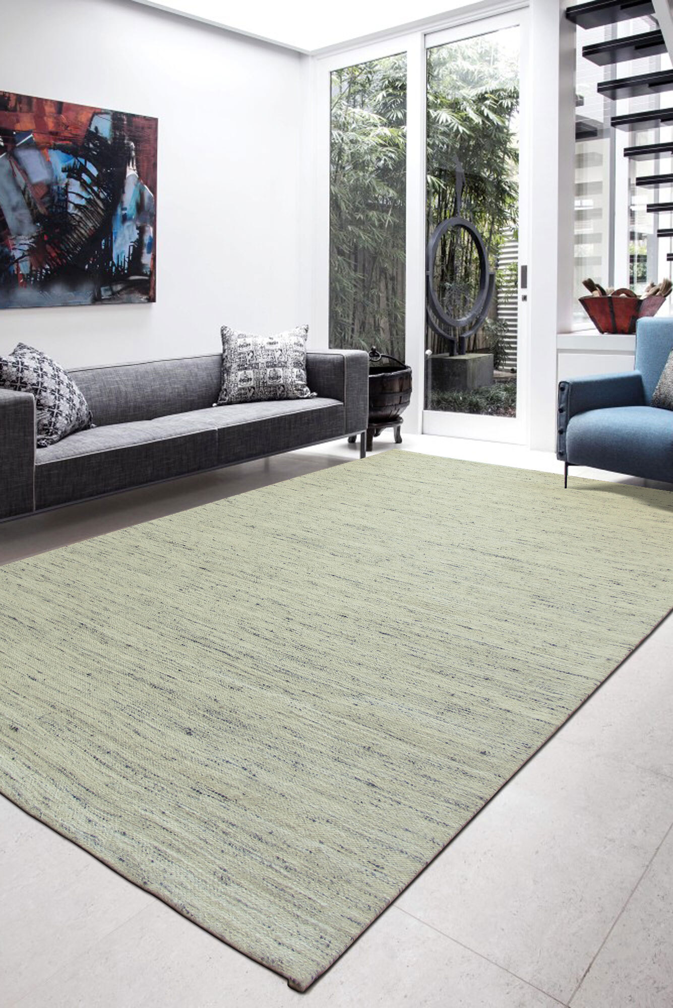 Large View Palmas Flatweave Plain Rug