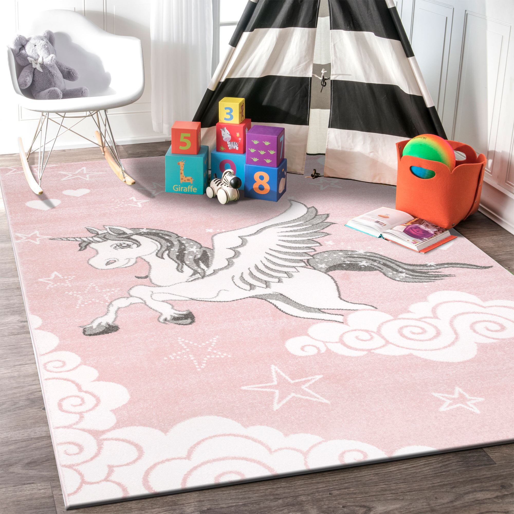 Poppy Flying Unicorn Kids Rug