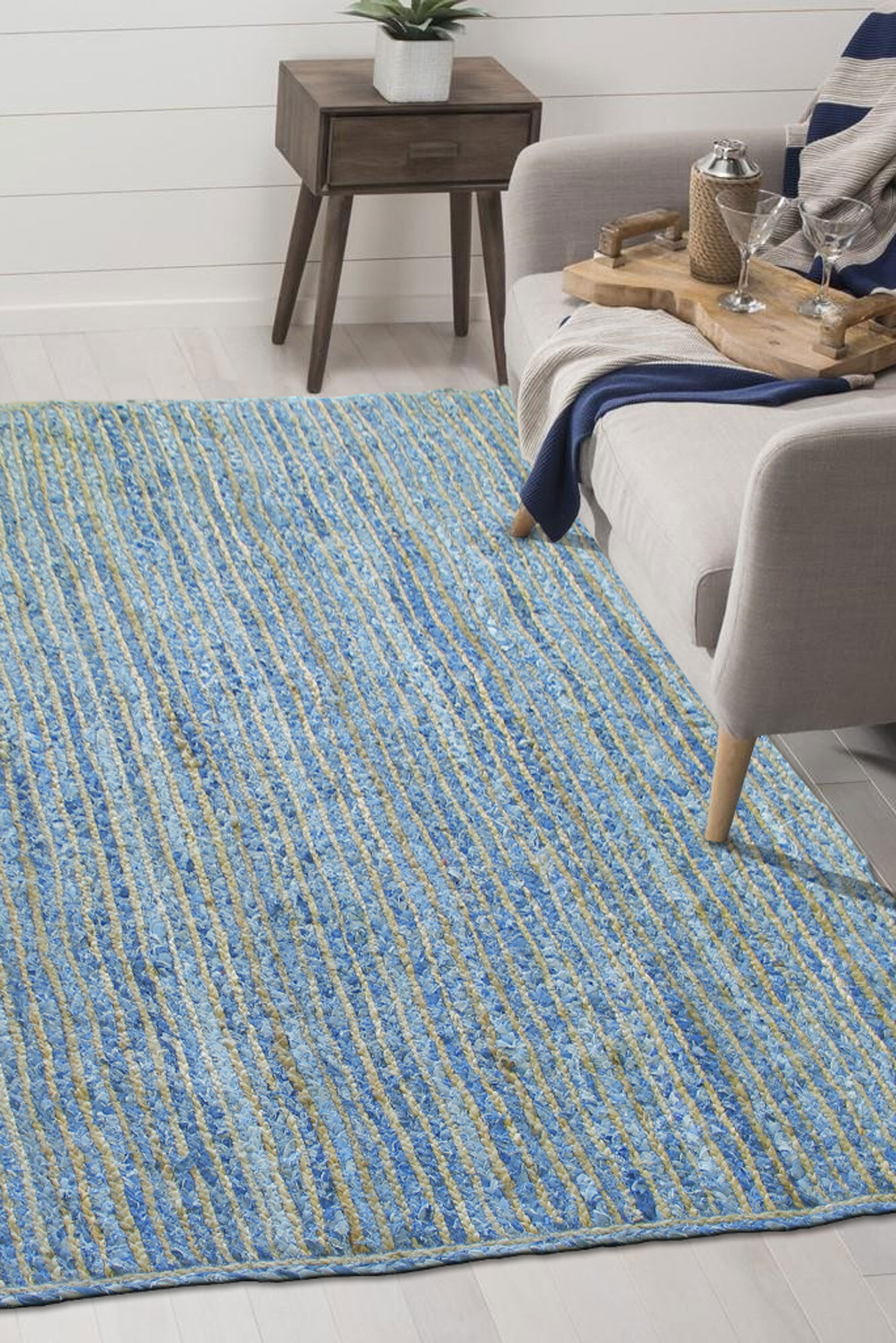 Ravine Denim & Jute Braid Rug