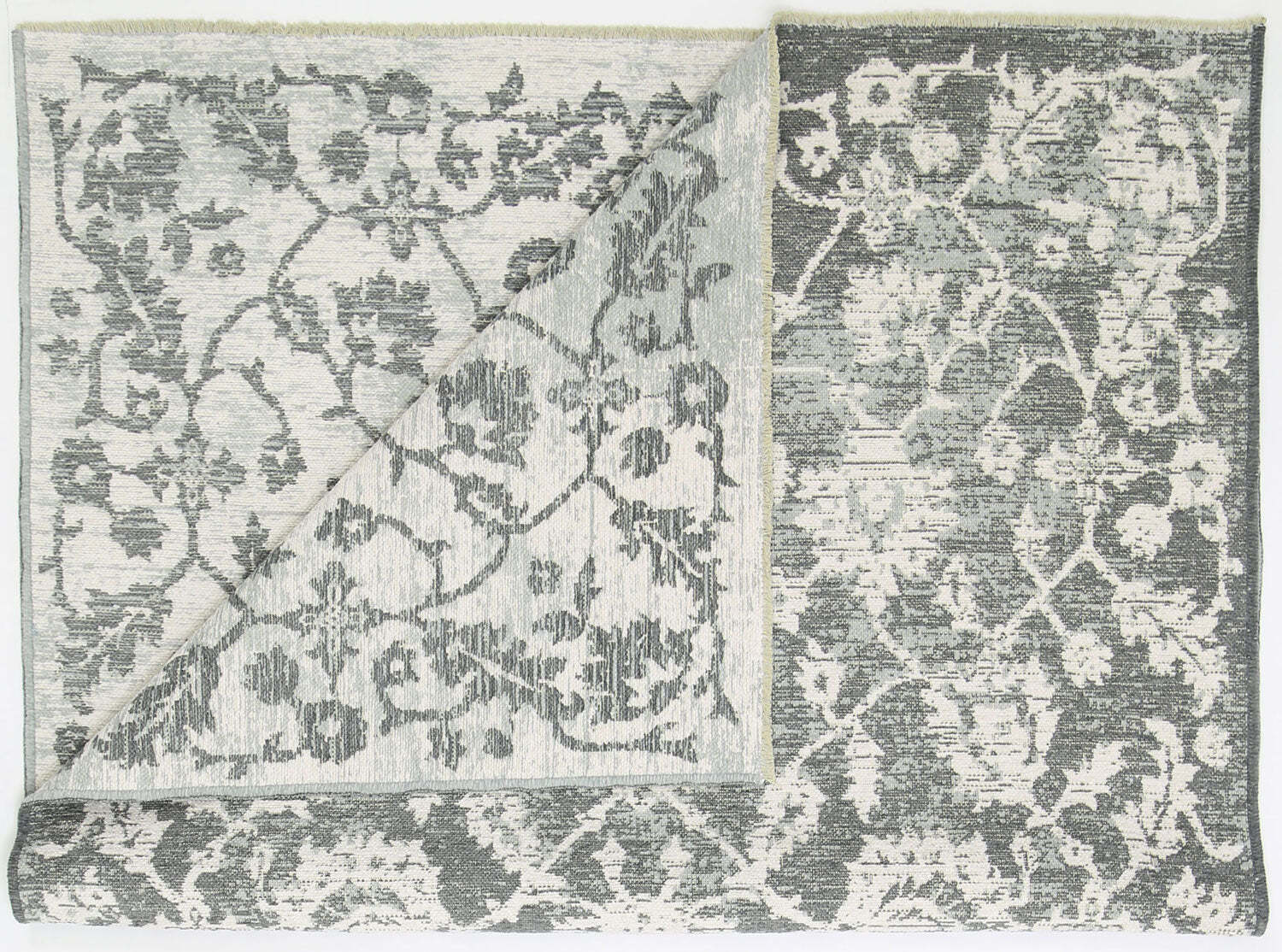 Large View Ryan Grey Transitional Floral Rug