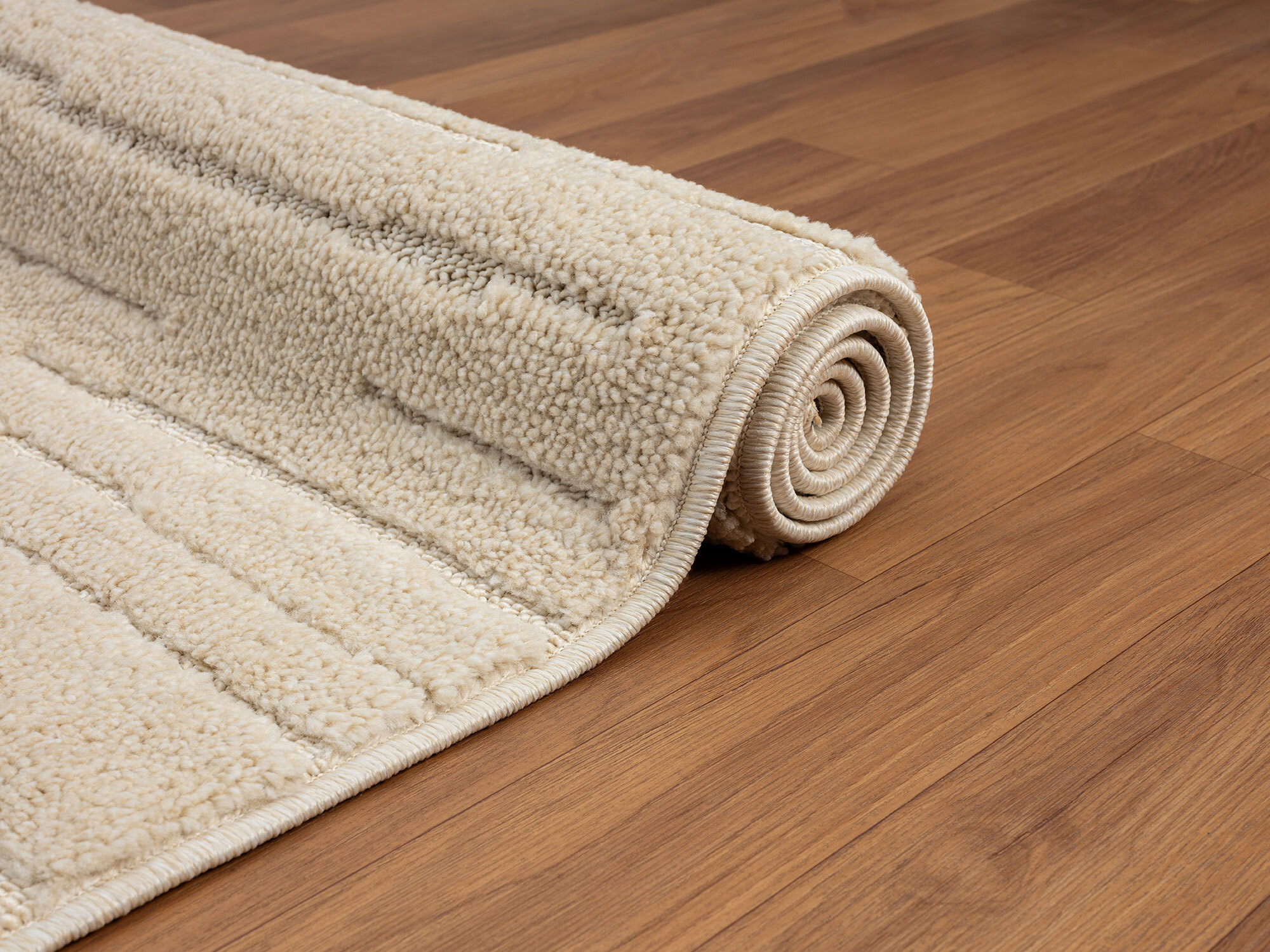 Large View Serenade Beige Striped Rug