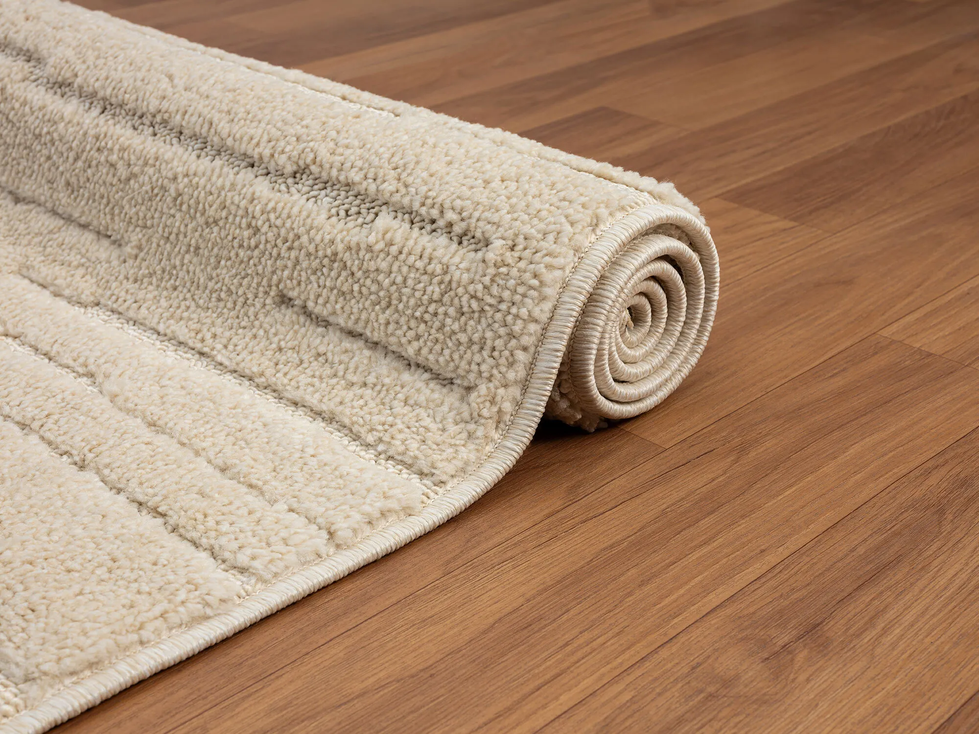 Large View Serenade Beige Striped Rug