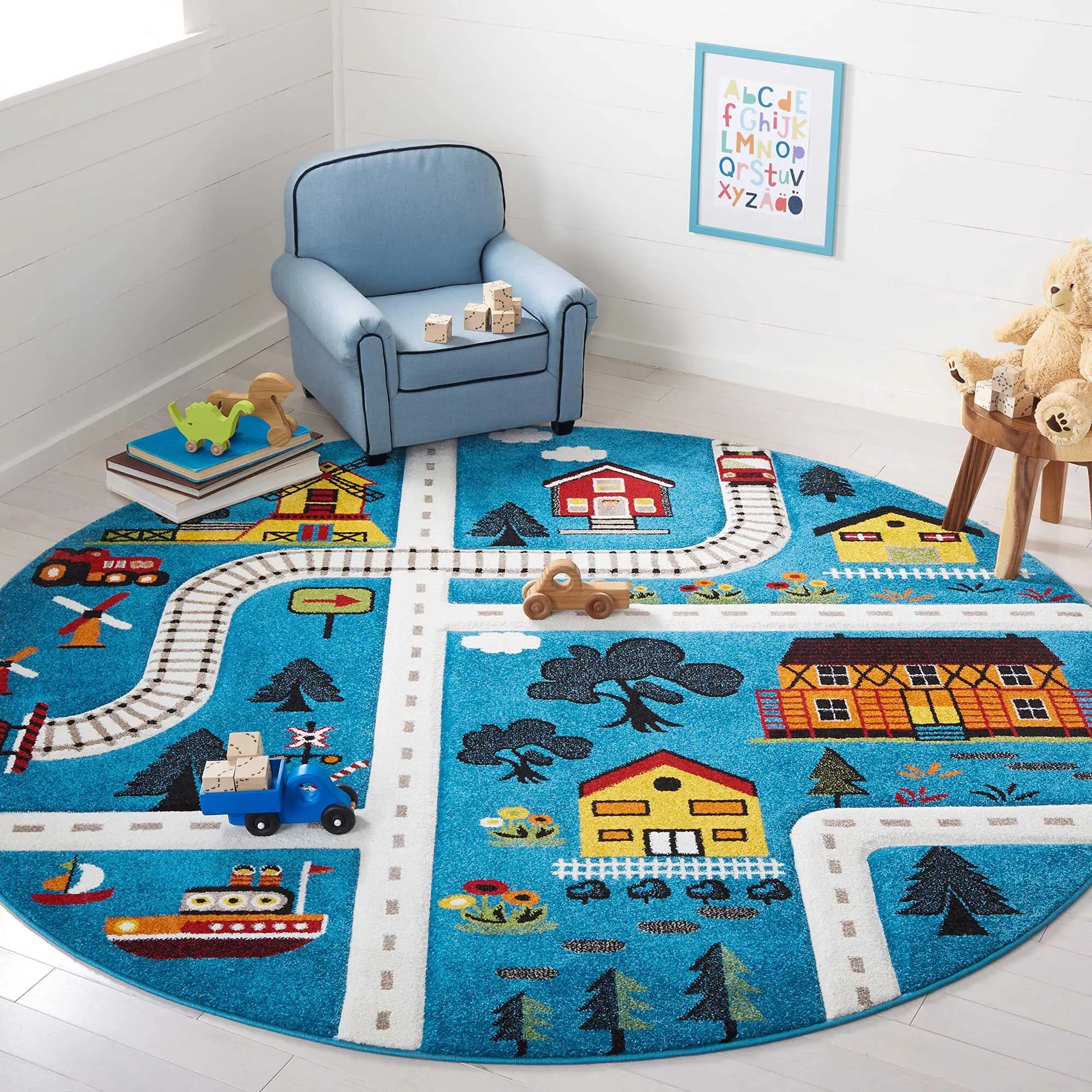 Speedy Kids Town Road Rug