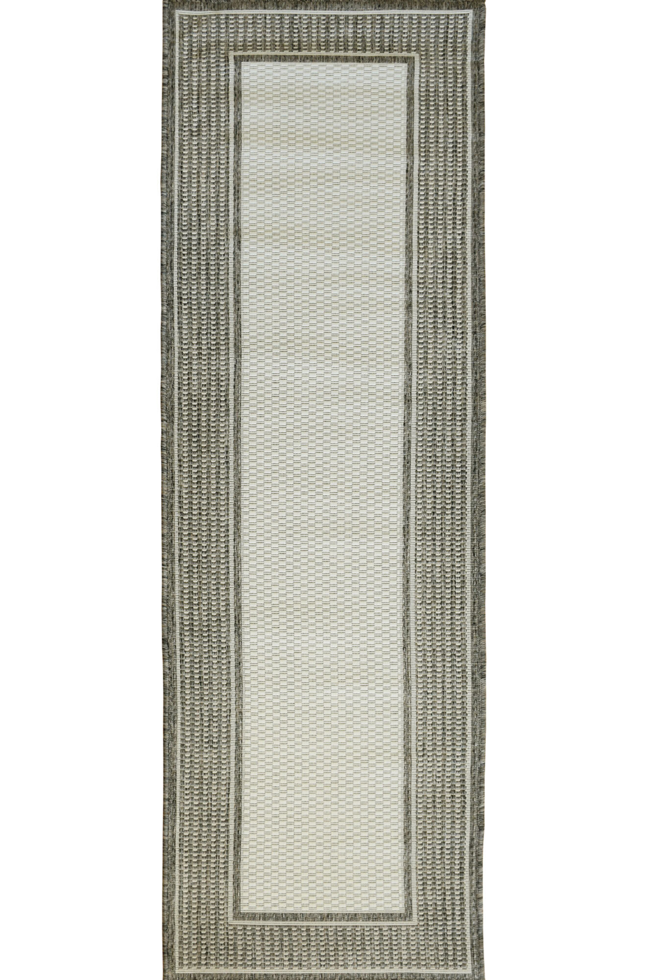 Large View Soleil Beige Border Flatweave Rug