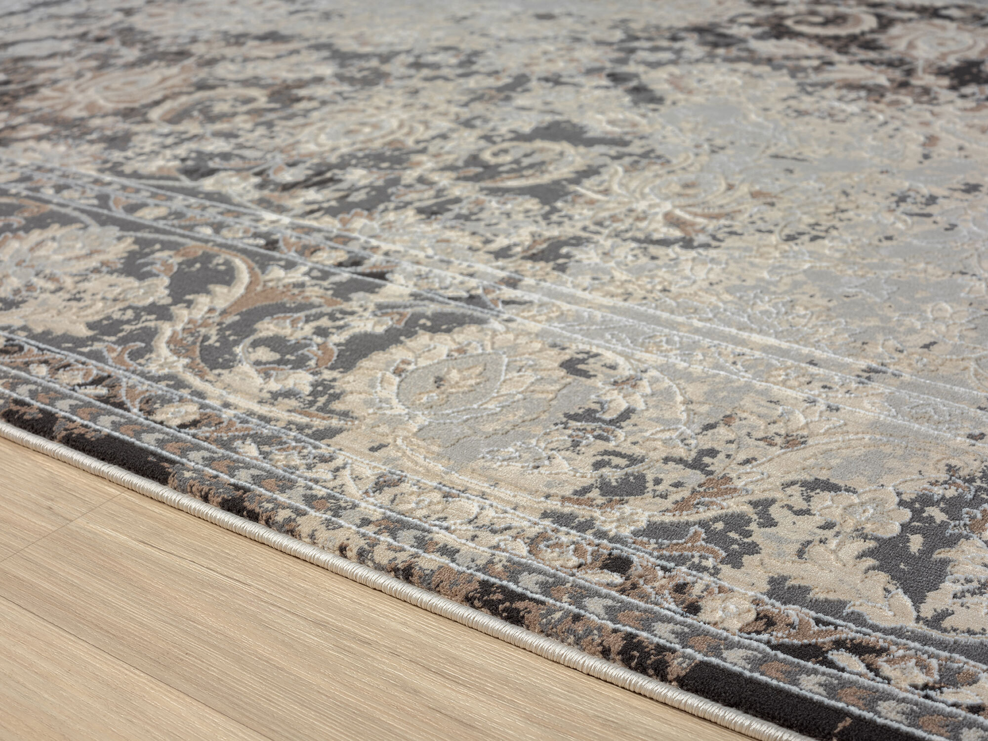 Large View Seve Contemporary Floral Rug