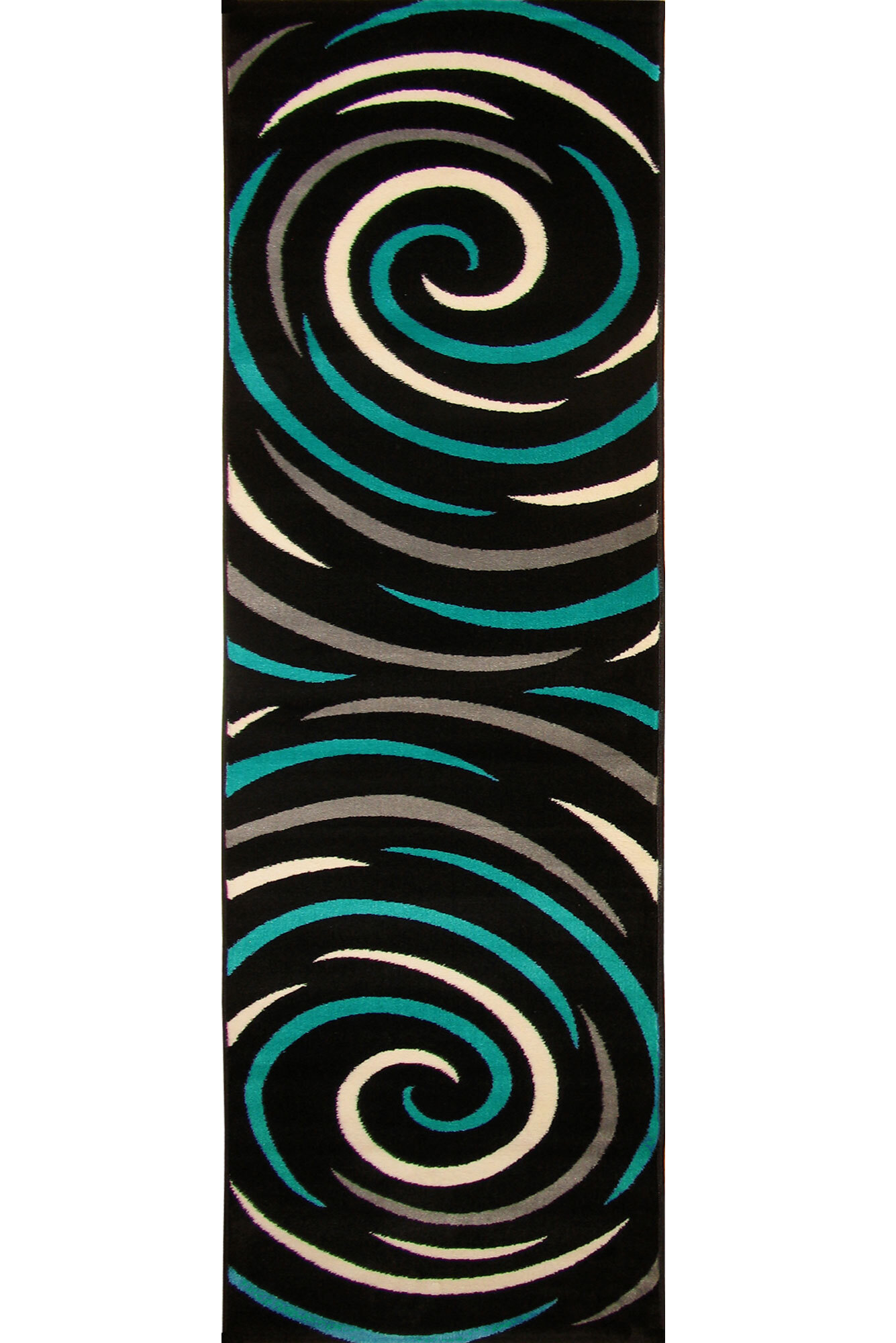 Large View Sky Modern Swirl Pattern Rug