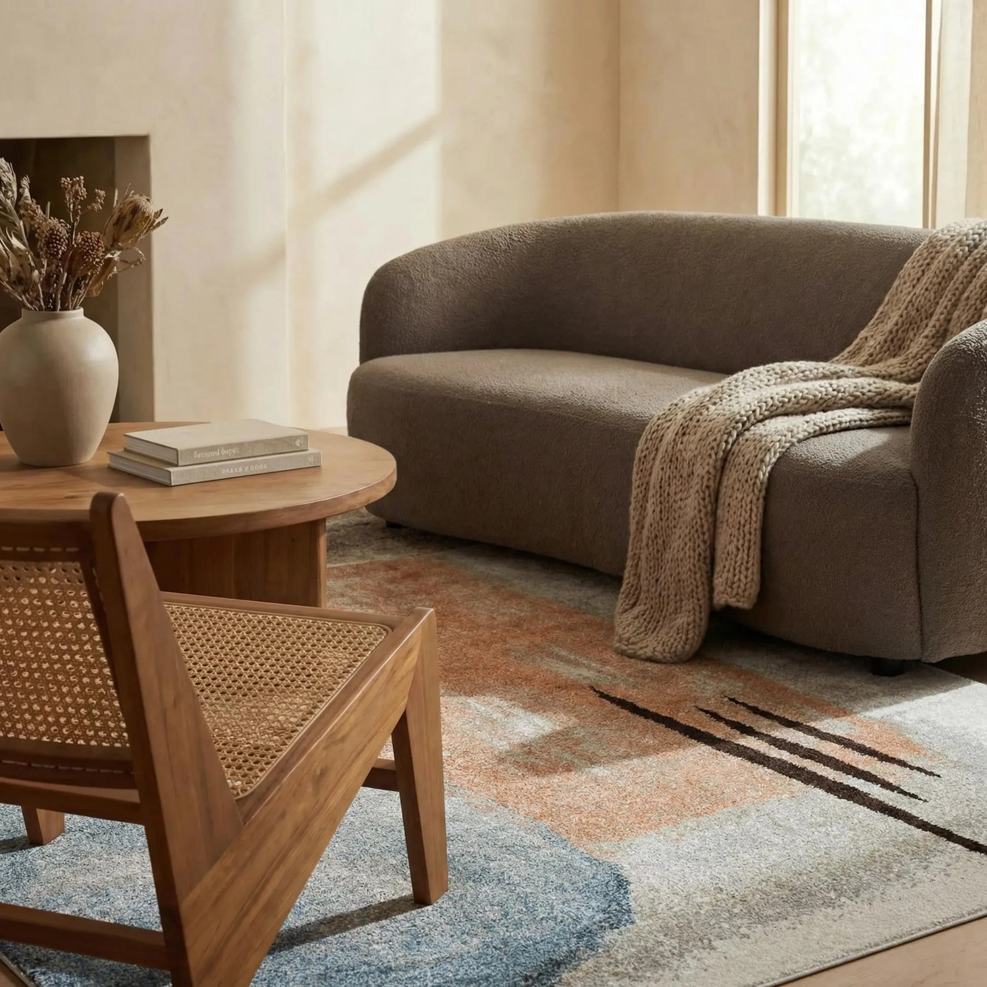 Vivid Contemporary Painterly Rug