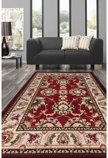Atlanta Red Traditional Floral Rug