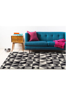 Atlanta Geometric Triangle Grey Rug